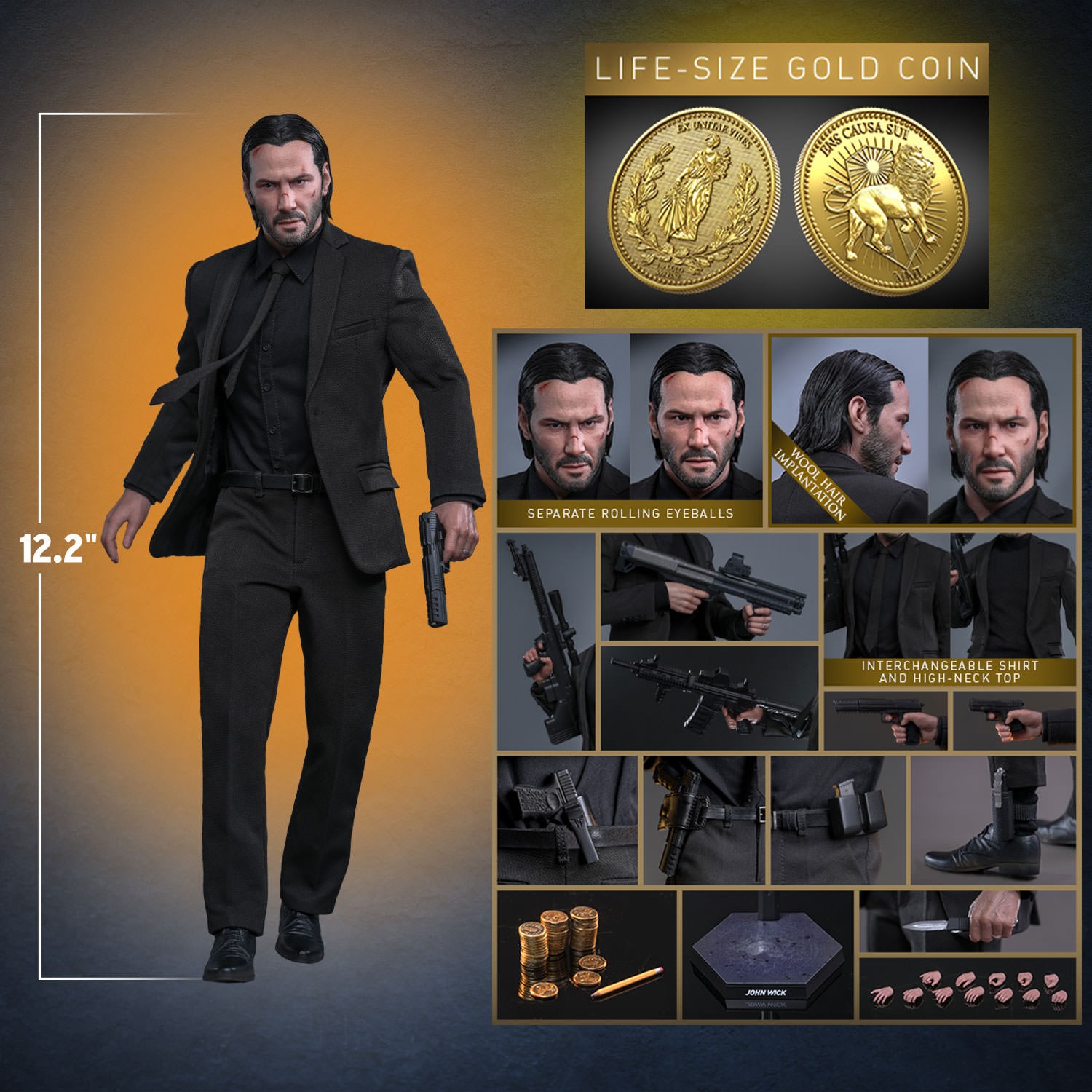 John Wick John Wick (Artisan Edition) Sixth Scale Figure  (Prototype Shown) View 2