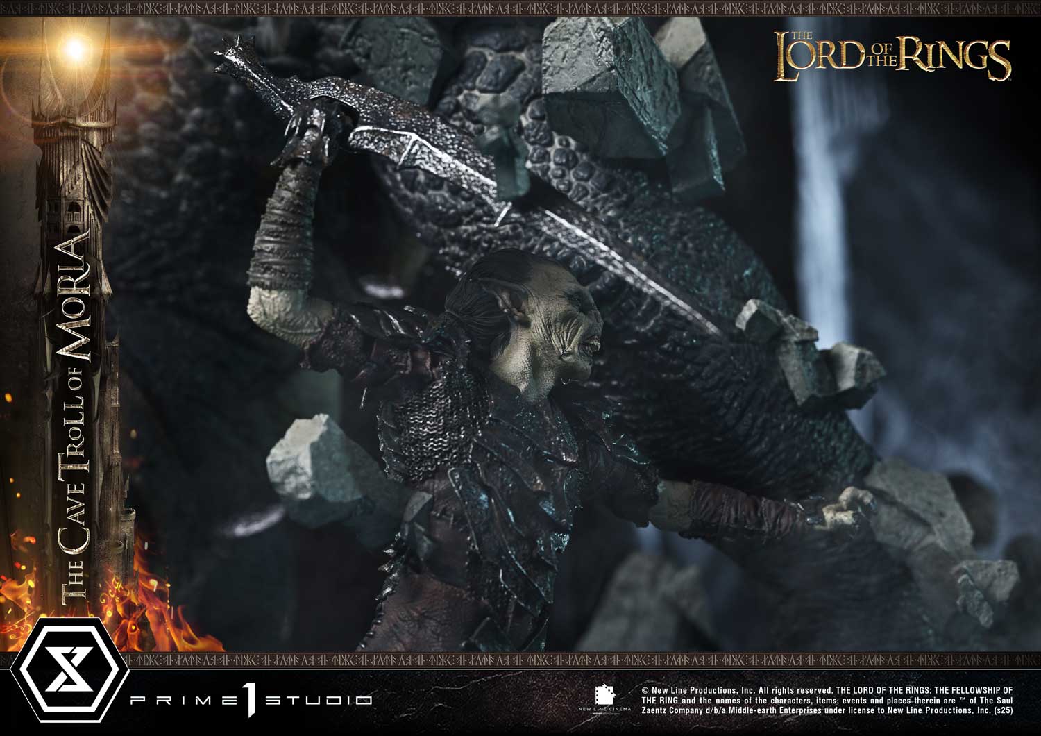 The Lord of the Rings Cave Troll of Moria Quarter Scale Statue  (Prototype Shown) View 6