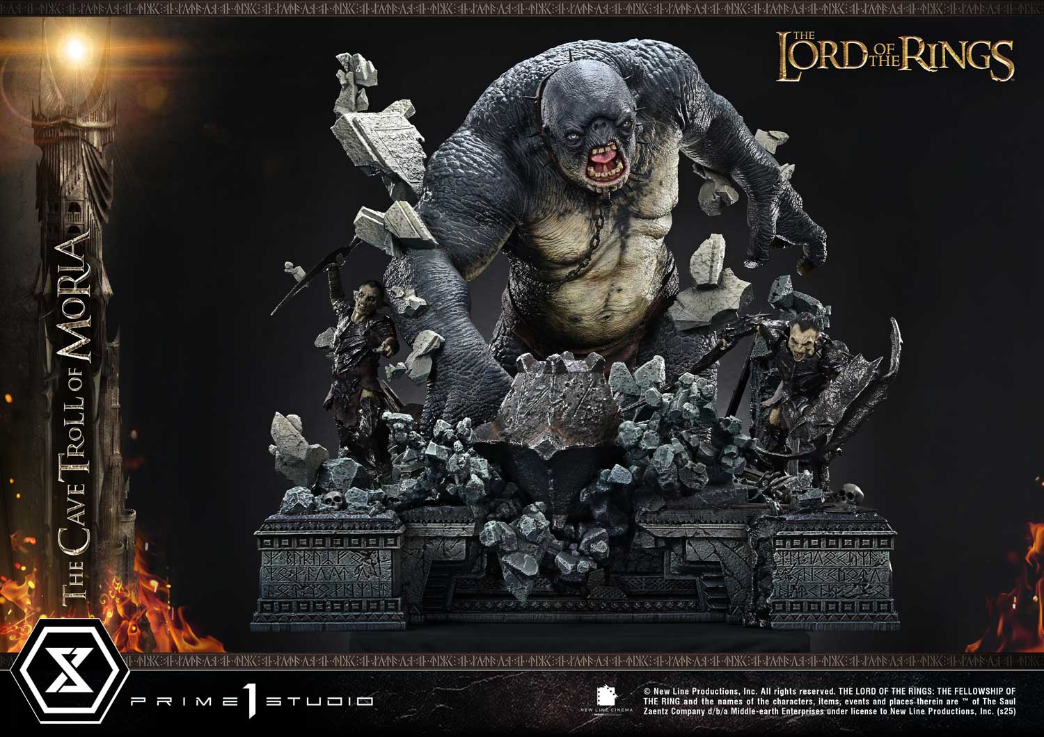 The Lord of the Rings Cave Troll of Moria Quarter Scale Statue  (Prototype Shown) View 8