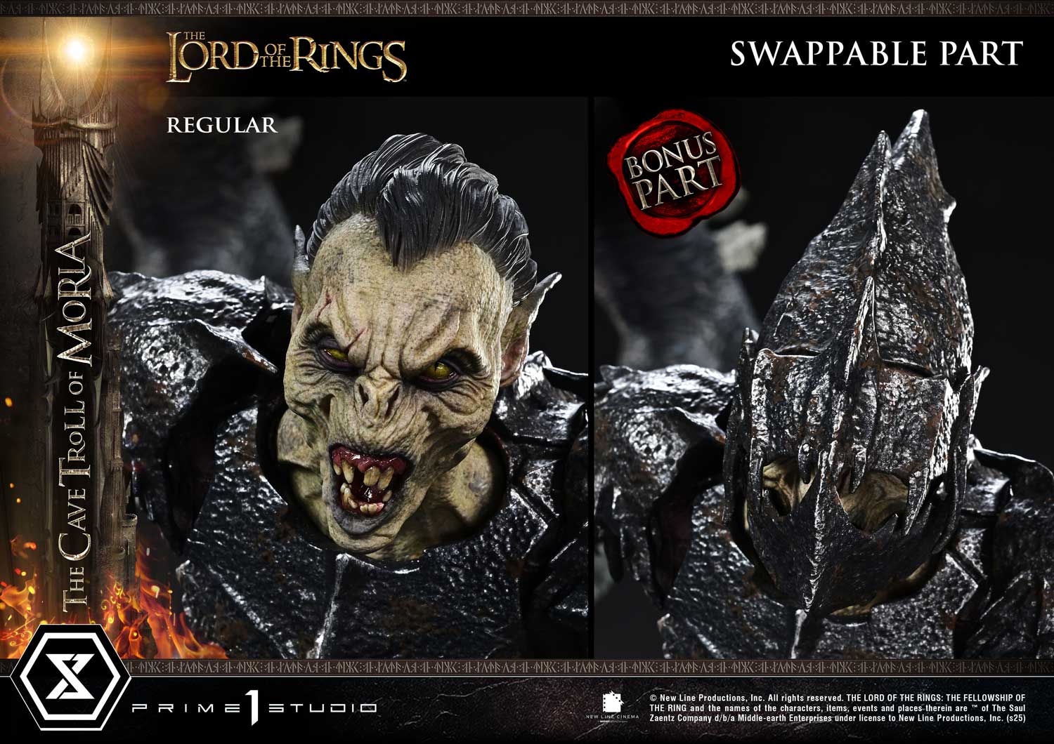 The Lord of the Rings Cave Troll of Moria (Bonus Version) Quarter Scale Statue  (Prototype Shown) View 7