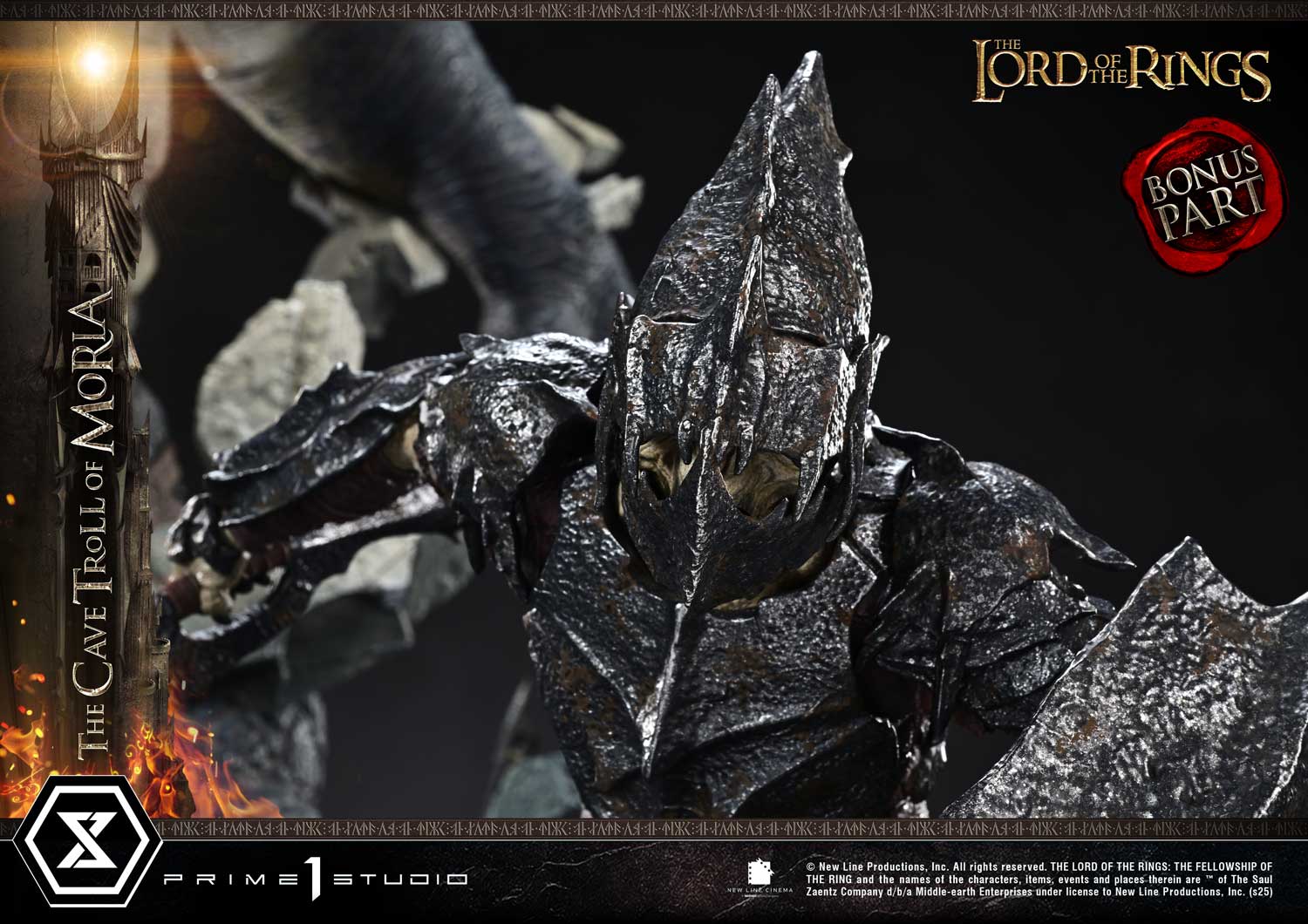 The Lord of the Rings Cave Troll of Moria (Bonus Version) Quarter Scale Statue  (Prototype Shown) View 10