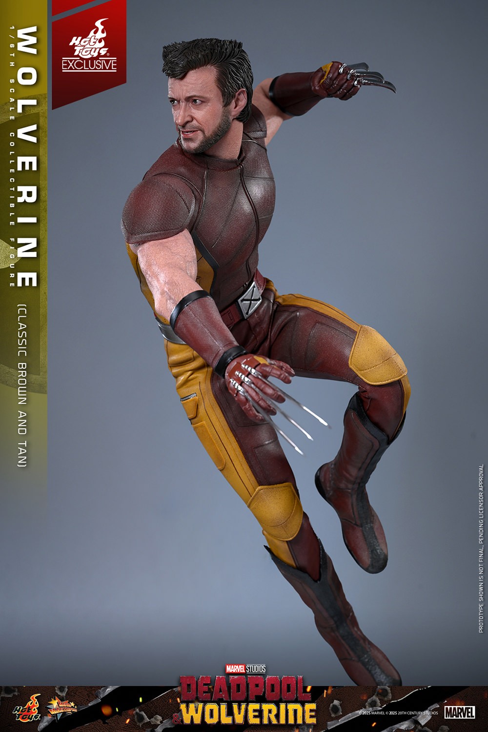 Marvel Wolverine (Classic Brown and Tan) Sixth Scale Figure  (Prototype Shown) View 8
