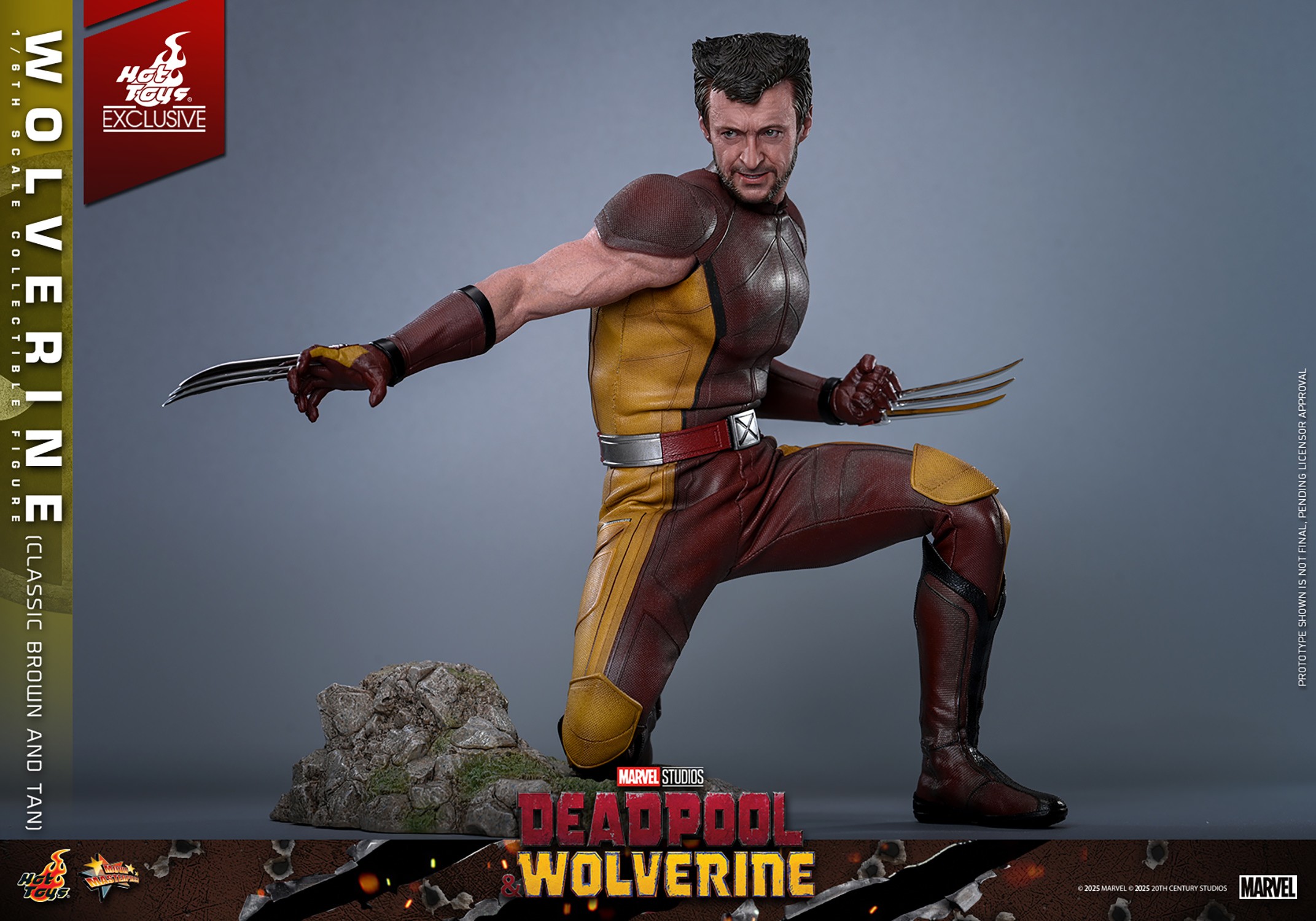 Marvel Wolverine (Classic Brown and Tan) Sixth Scale Figure  (Prototype Shown) View 11