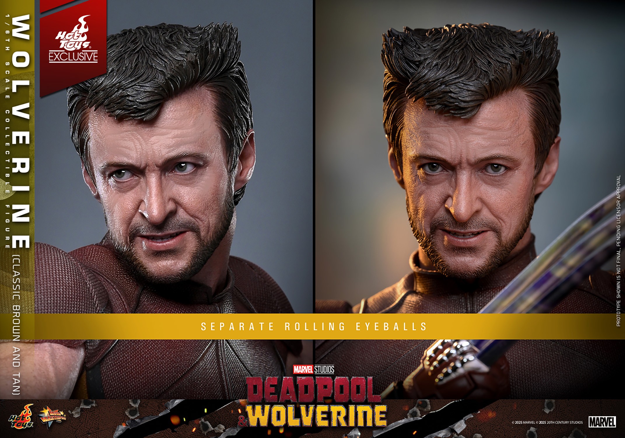 Marvel Wolverine (Classic Brown and Tan) Sixth Scale Figure  (Prototype Shown) View 19
