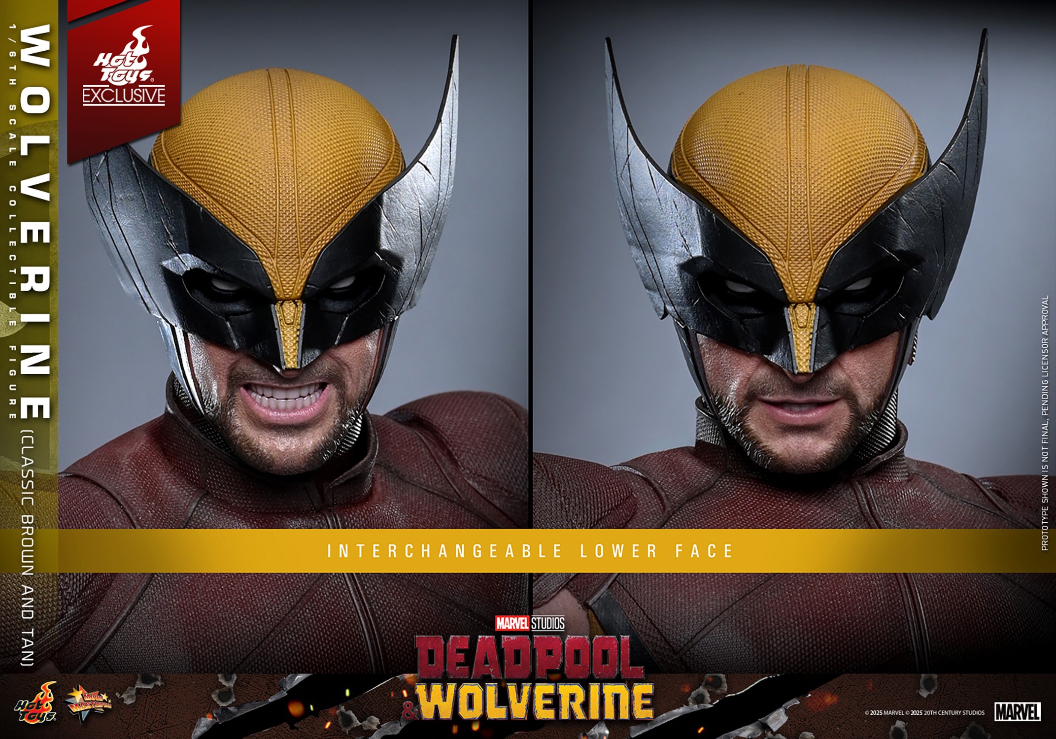 Marvel Wolverine (Classic Brown and Tan) Sixth Scale Figure  (Prototype Shown) View 20
