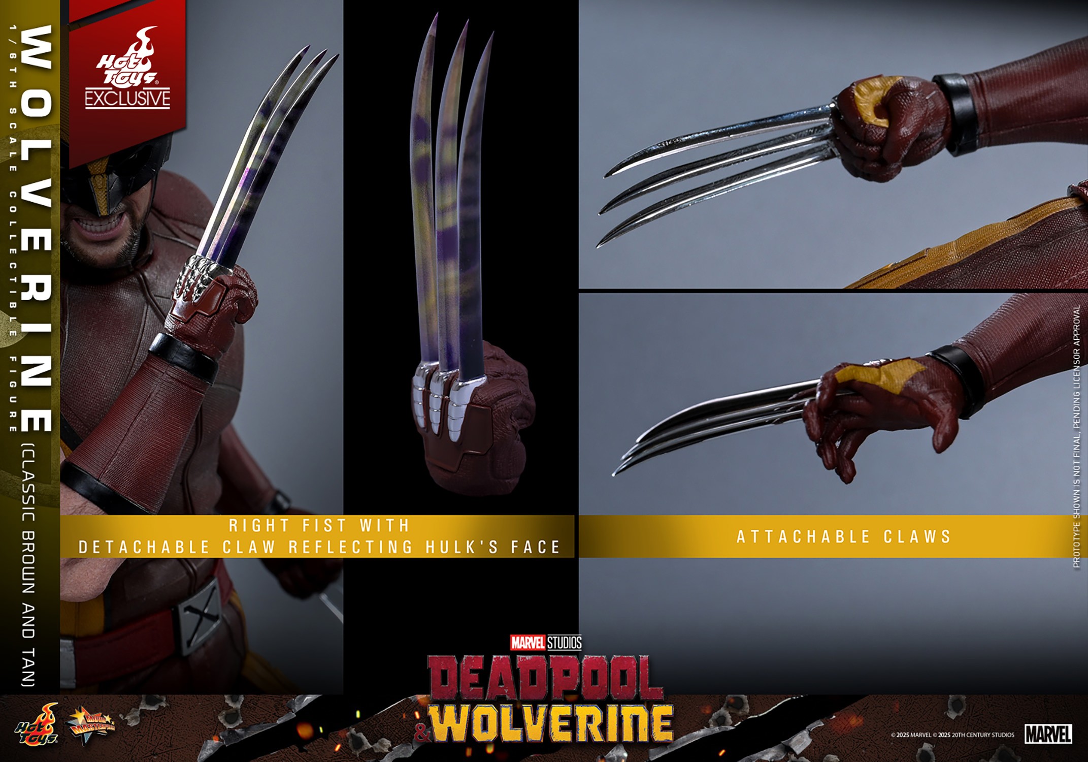 Marvel Wolverine (Classic Brown and Tan) Sixth Scale Figure  (Prototype Shown) View 21