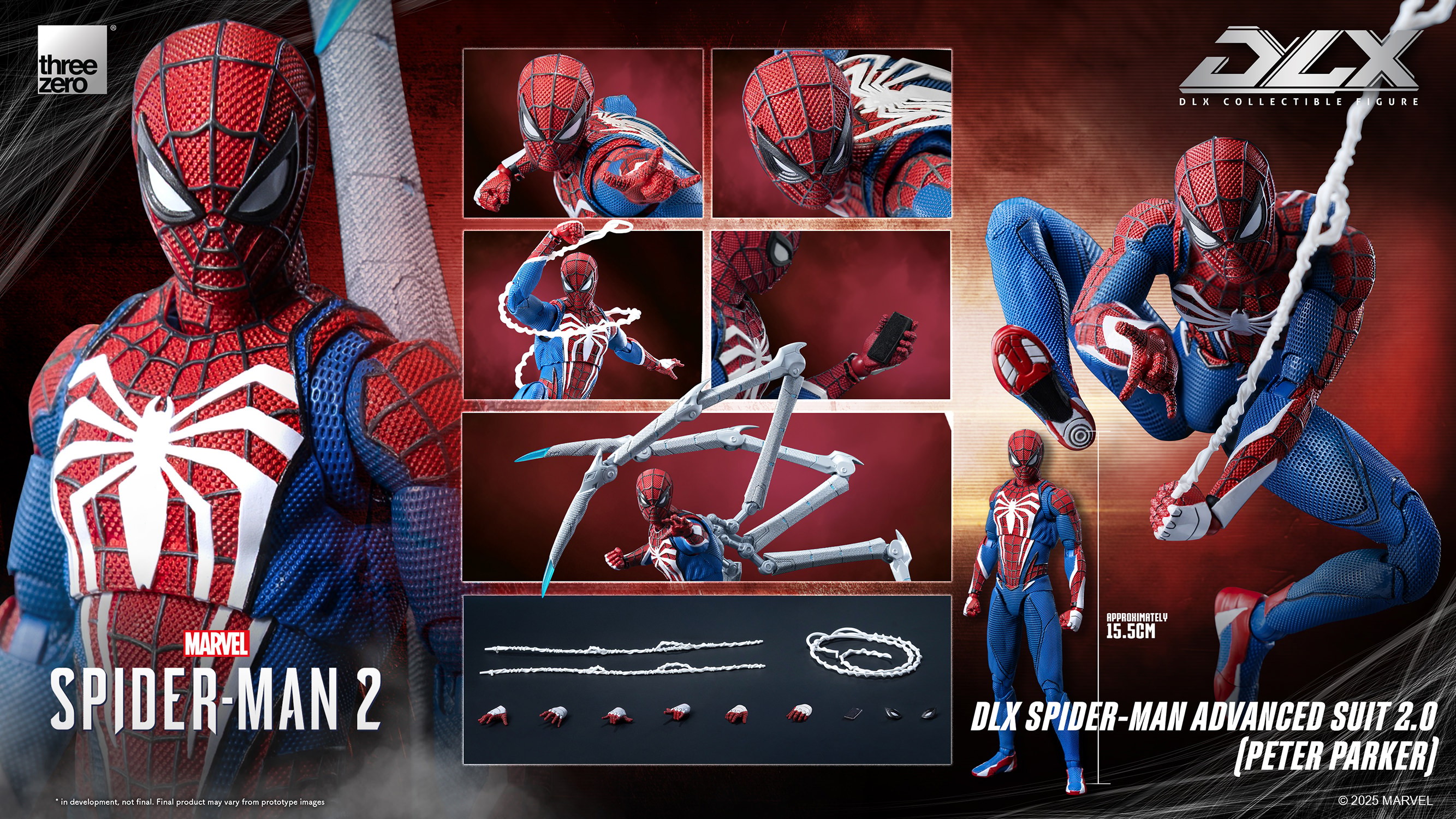 Marvel DLX Spider-Man Advanced Suit 2.0 (Peter Parker) Action Figure  (Prototype Shown) View 14