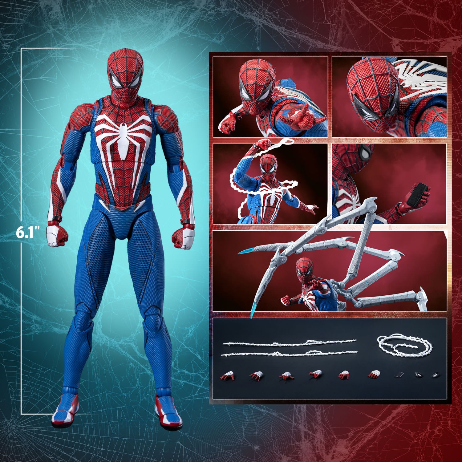 Marvel DLX Spider-Man Advanced Suit 2.0 (Peter Parker) Action Figure  (Prototype Shown) View 2