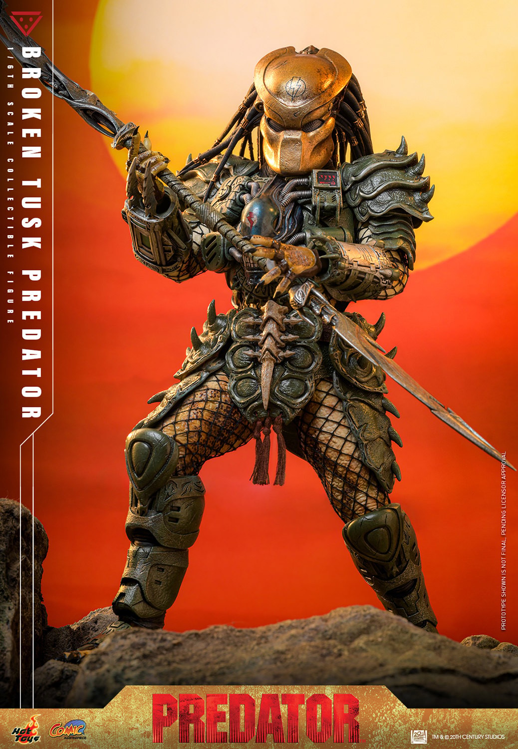 Alien VS Predator Broken Tusk Predator Sixth Scale Figure  Collector Edition (Prototype Shown) View 3