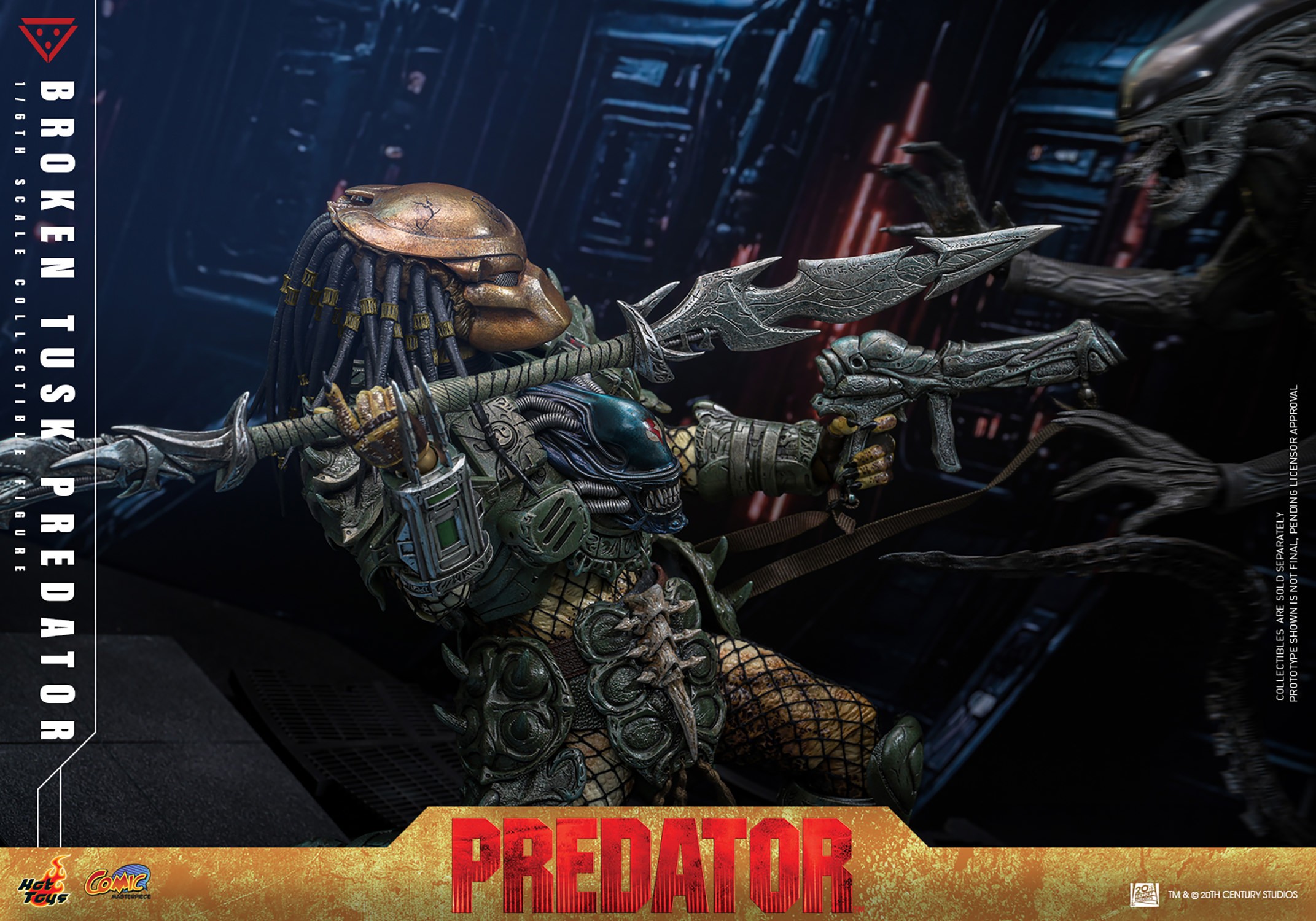 Alien VS Predator Broken Tusk Predator Sixth Scale Figure  Collector Edition (Prototype Shown) View 12