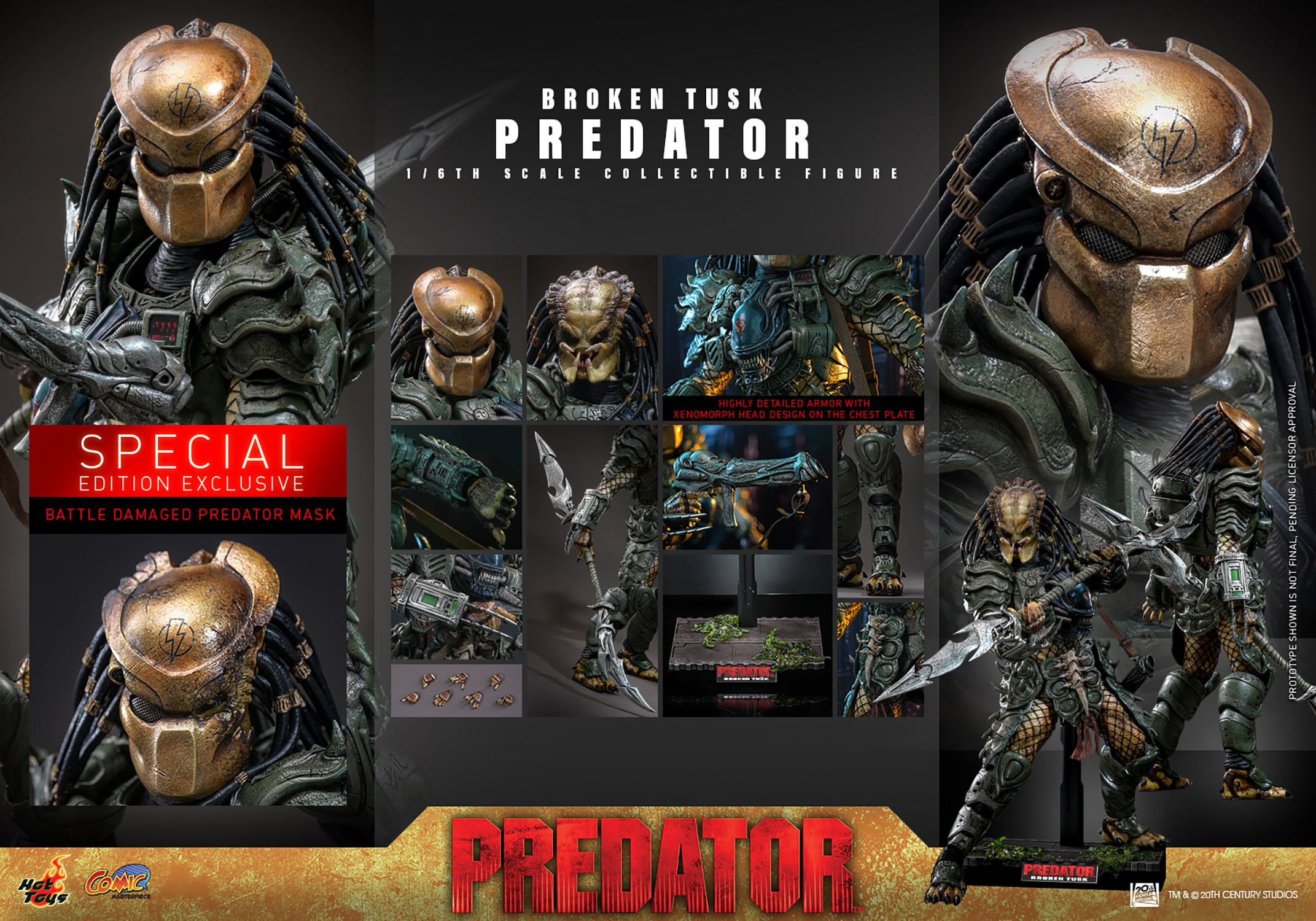 Alien VS Predator Broken Tusk Predator (Special Edition) Sixth Scale Figure  (Prototype Shown) View 18