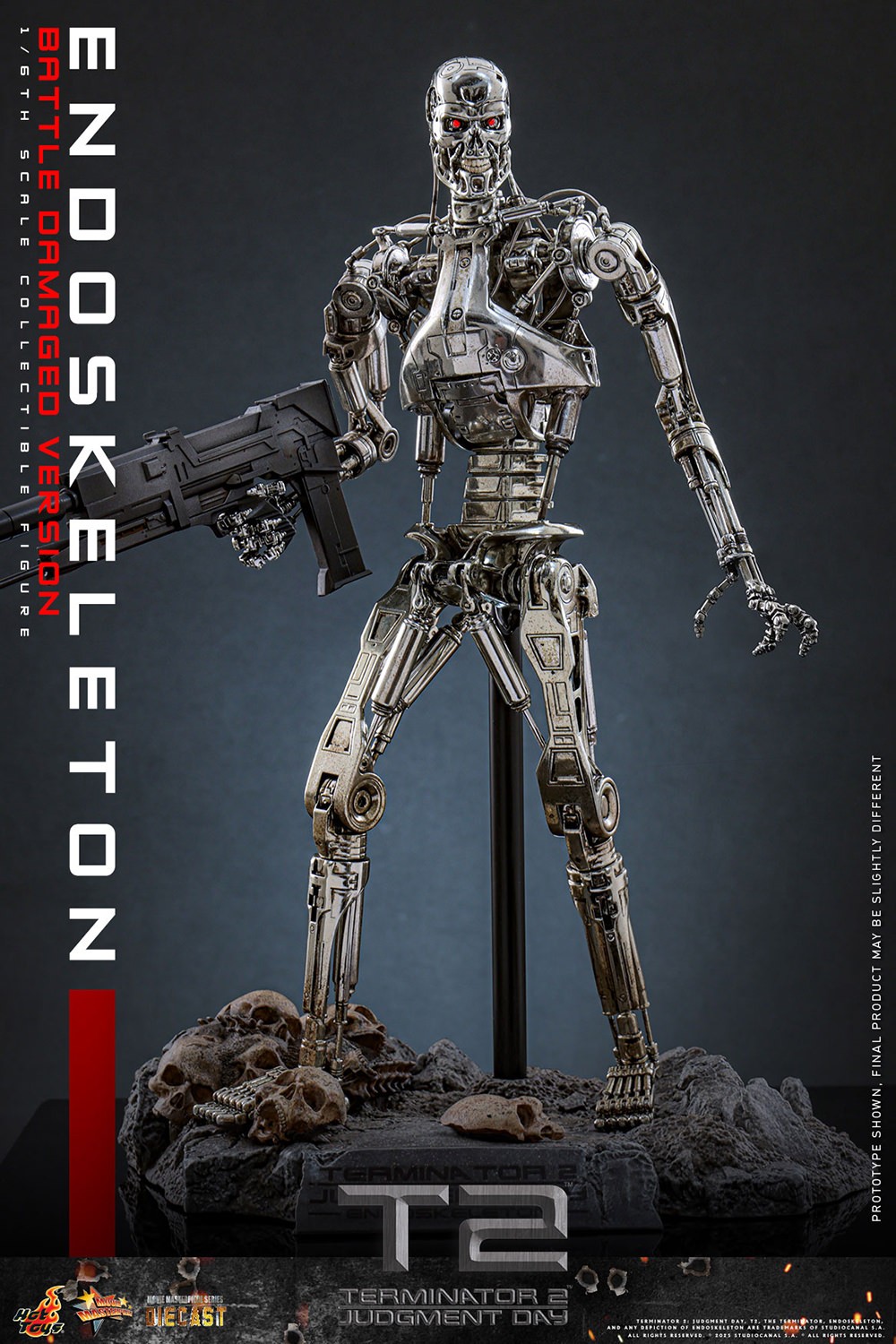 Terminator Endoskeleton (Battle Damaged Version) Sixth Scale Figure  (Prototype Shown) View 7