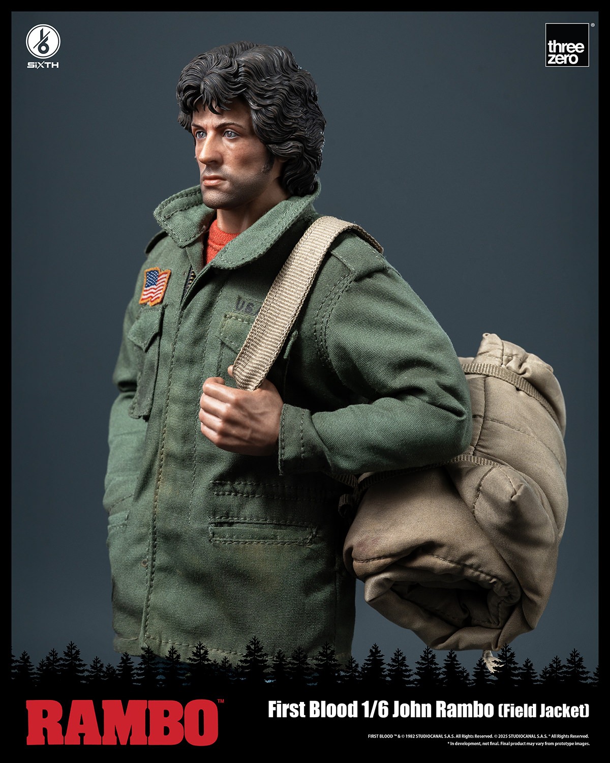 Rambo John Rambo (Field Jacket) Sixth Scale Figure  (Prototype Shown) View 5
