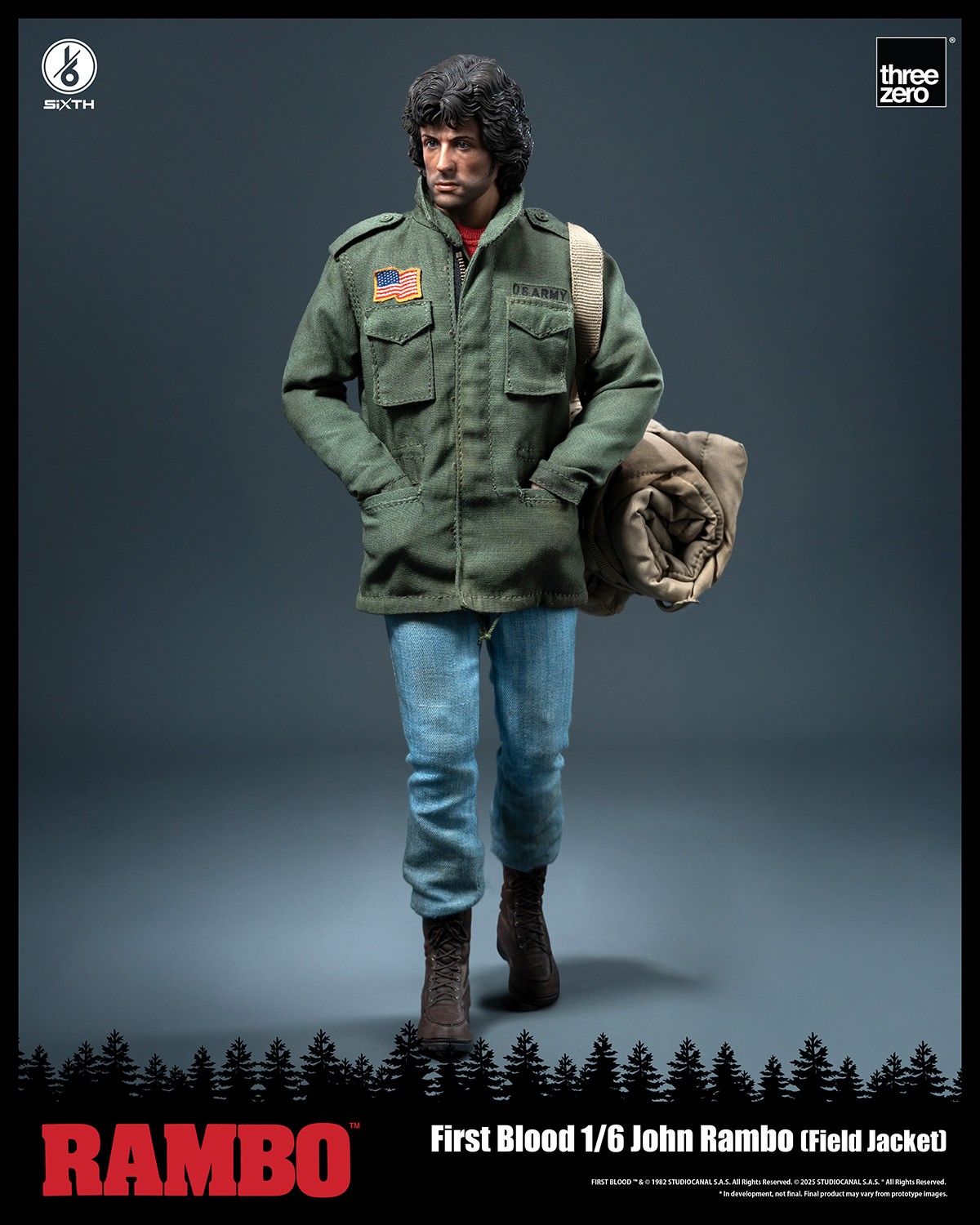 Rambo John Rambo (Field Jacket) Sixth Scale Figure  (Prototype Shown) View 8
