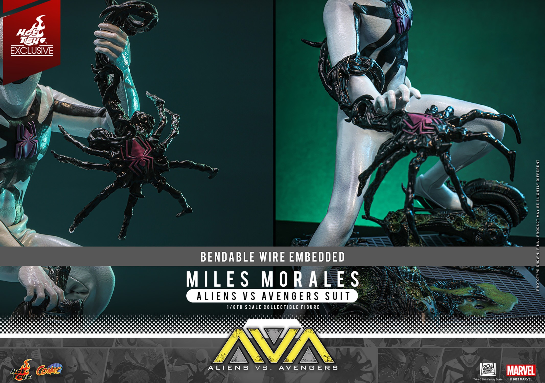 Miles Morales (Aliens Vs. Avengers Suit) Sixth Scale Figure by Hot