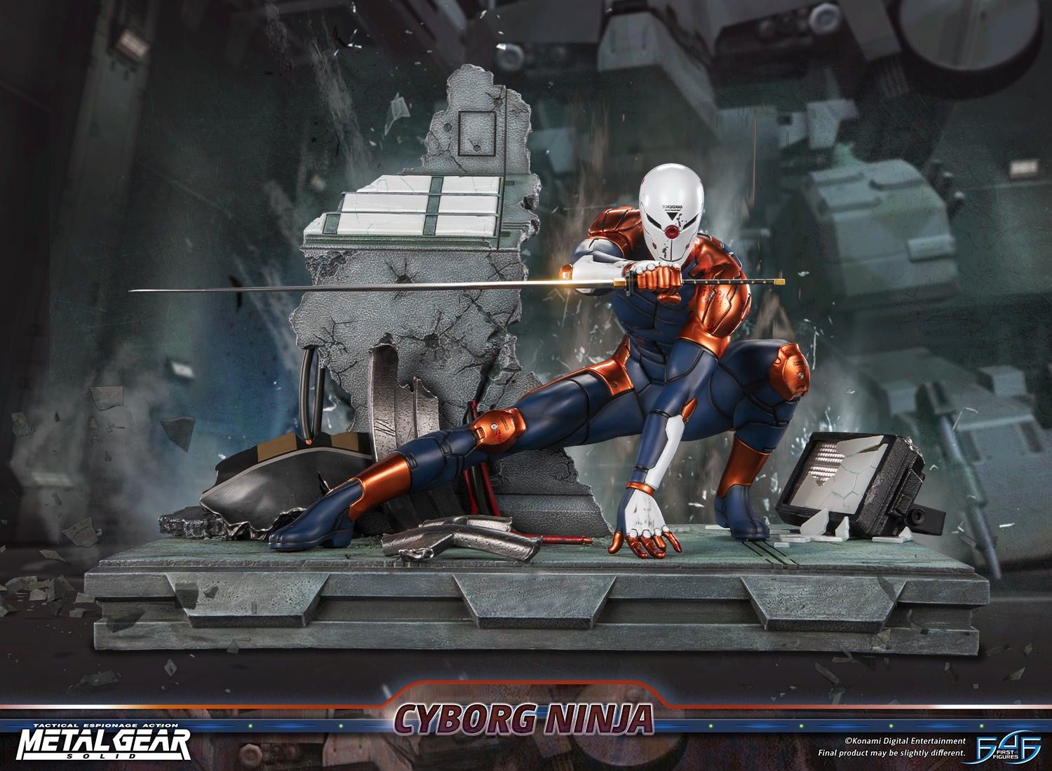 Metal Gear Solid Cyborg Ninja (Gray Fox) Statues  (Prototype Shown) View 6