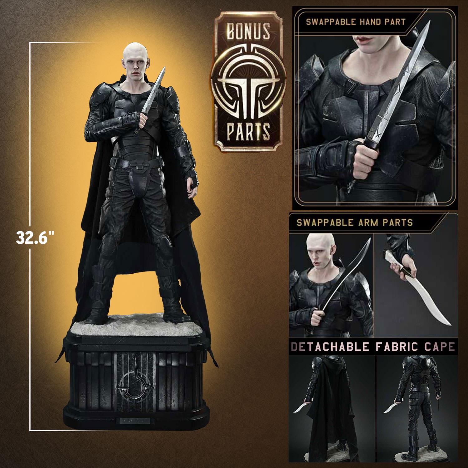Dune Feyd-Rautha Harkonnen (Deluxe Bonus Version) 1:3 Scale Statue  (Prototype Shown) View 2