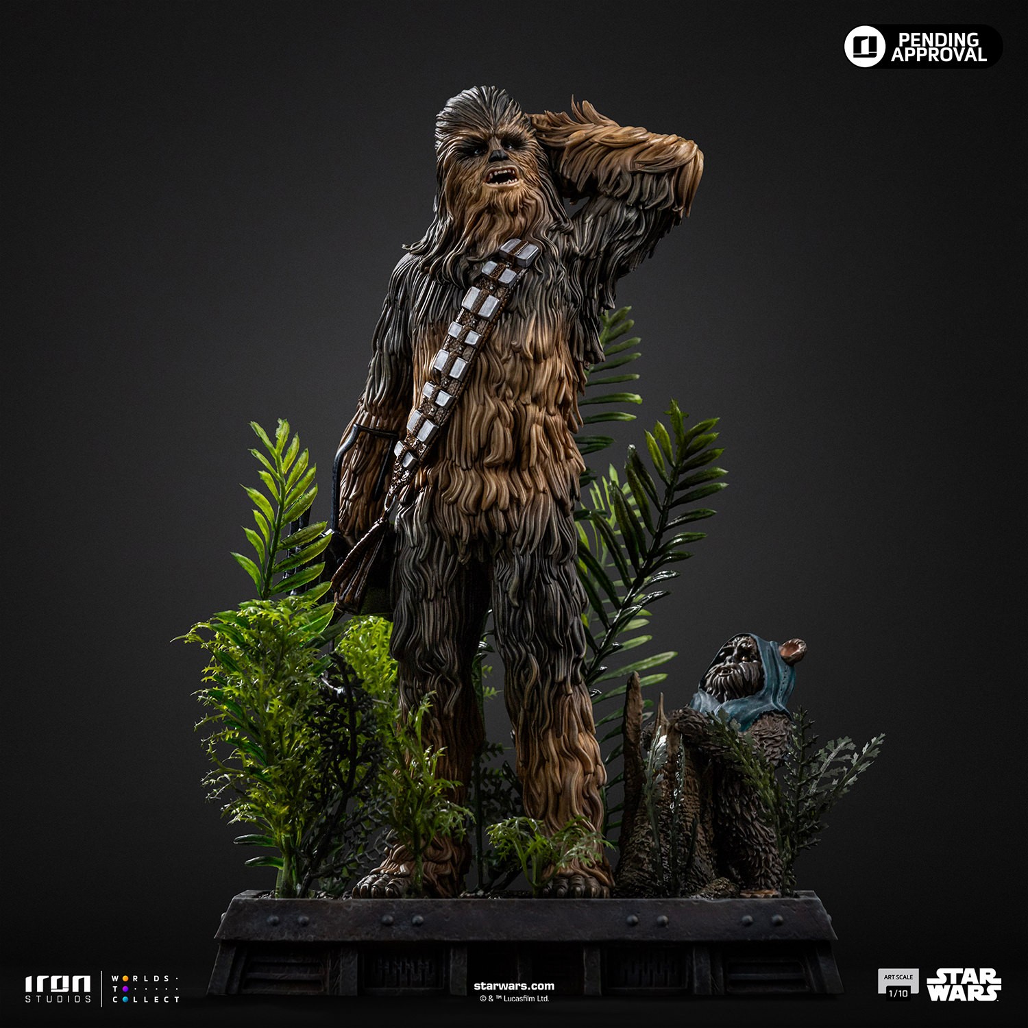 Star Wars Chewbacca and Tokkat 1:10 Scale Statue  (Prototype Shown) View 6