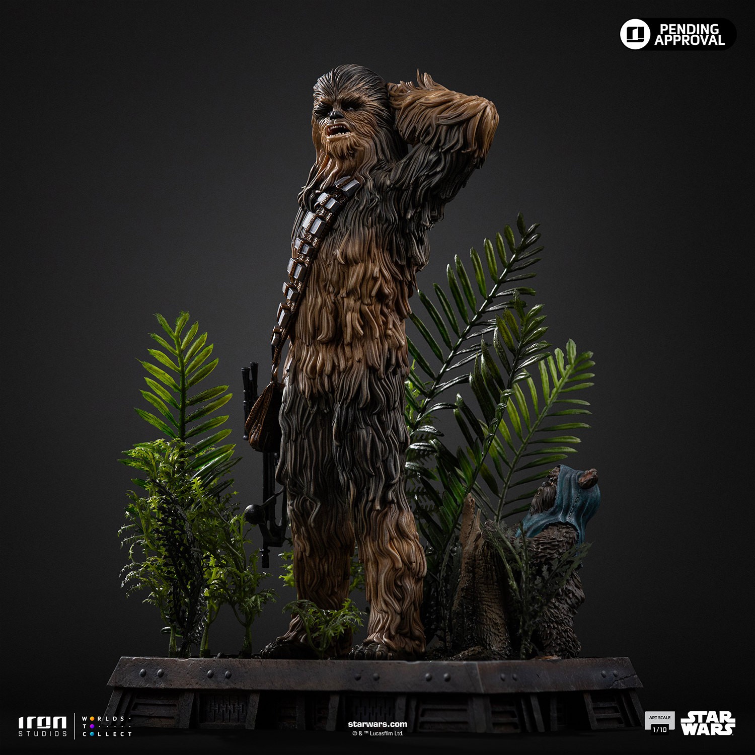 Star Wars Chewbacca and Tokkat 1:10 Scale Statue  (Prototype Shown) View 7