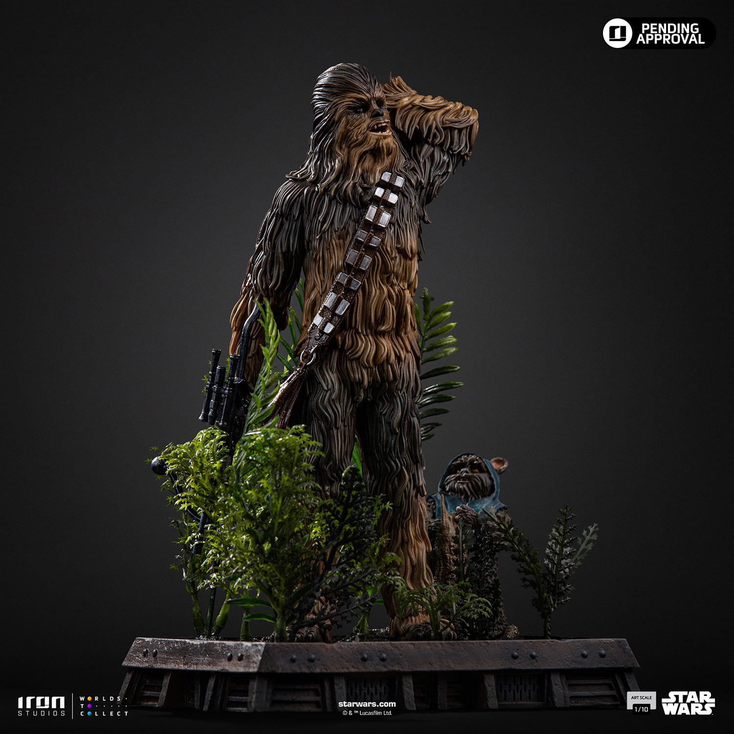Star Wars Chewbacca and Tokkat 1:10 Scale Statue  (Prototype Shown) View 9