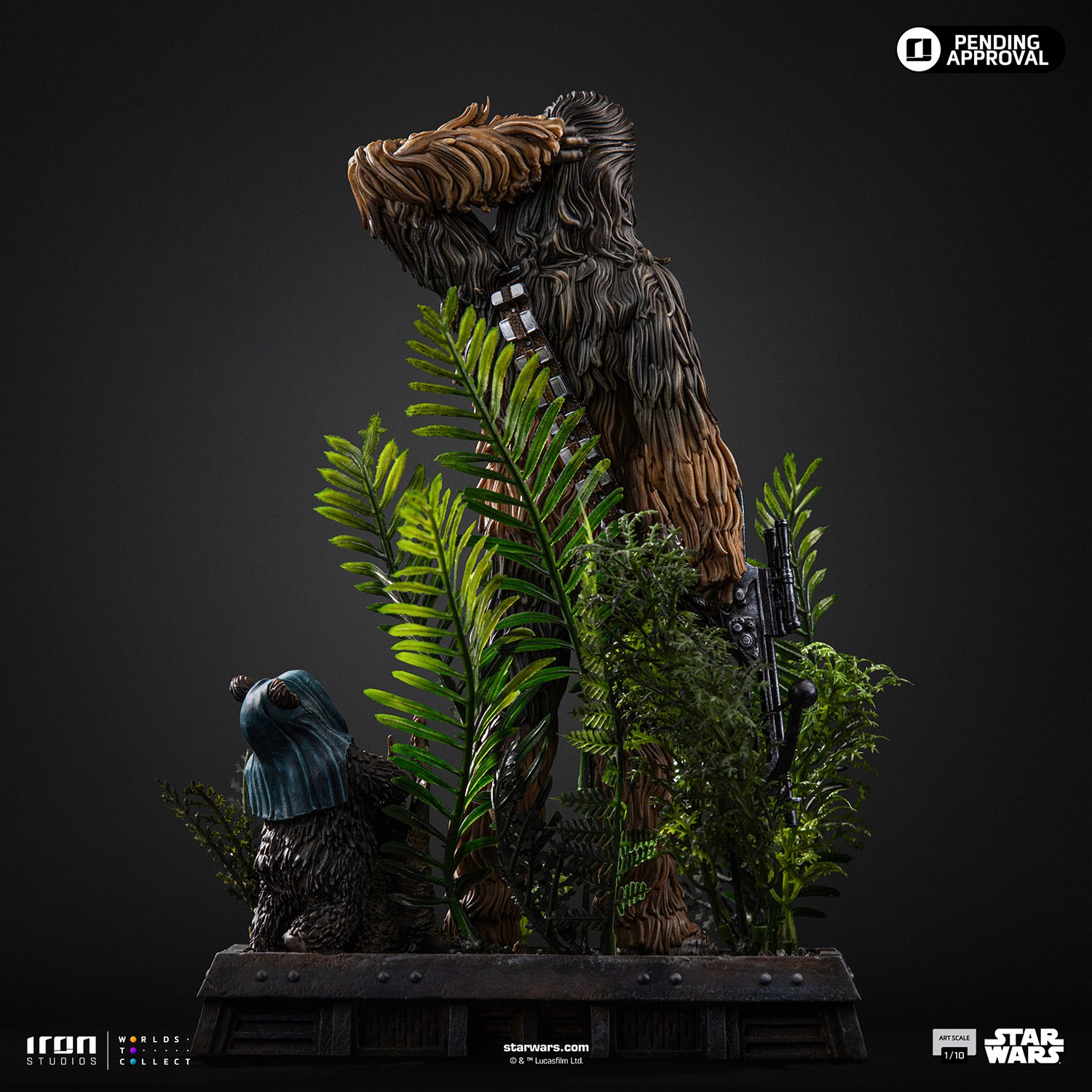 Star Wars Chewbacca and Tokkat 1:10 Scale Statue  (Prototype Shown) View 8