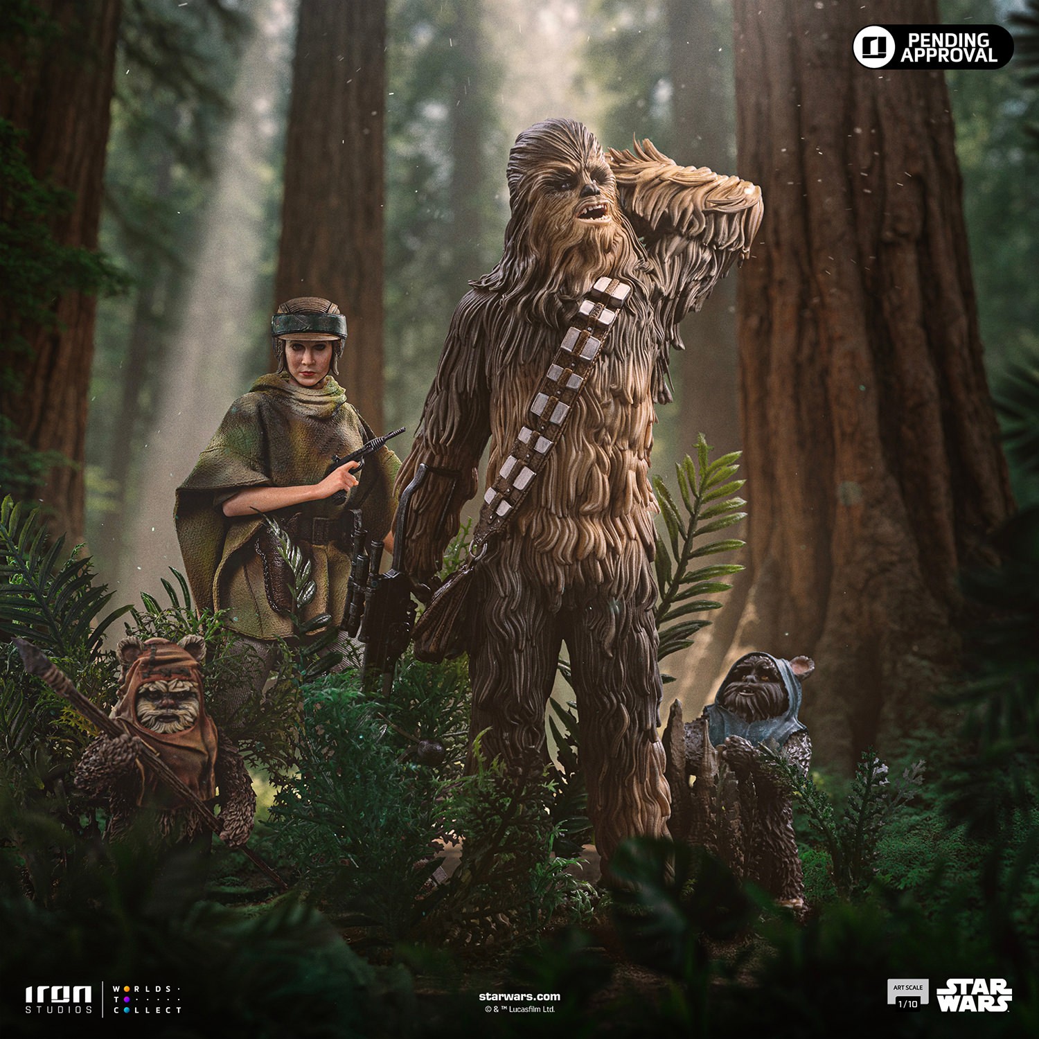 Chewbacca and Tokkat 1:10 Art Scale Statue by Iron Studios