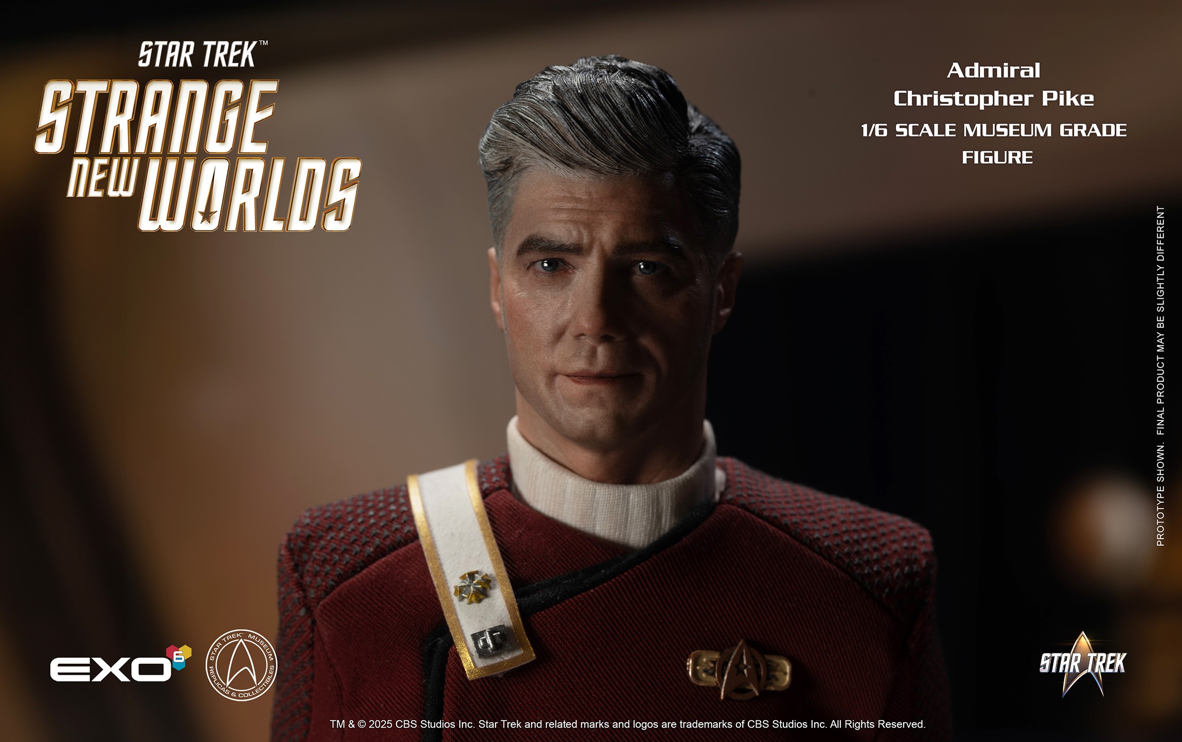 Star Trek Admiral Christopher Pike Sixth Scale Figure  (Prototype Shown) View 10