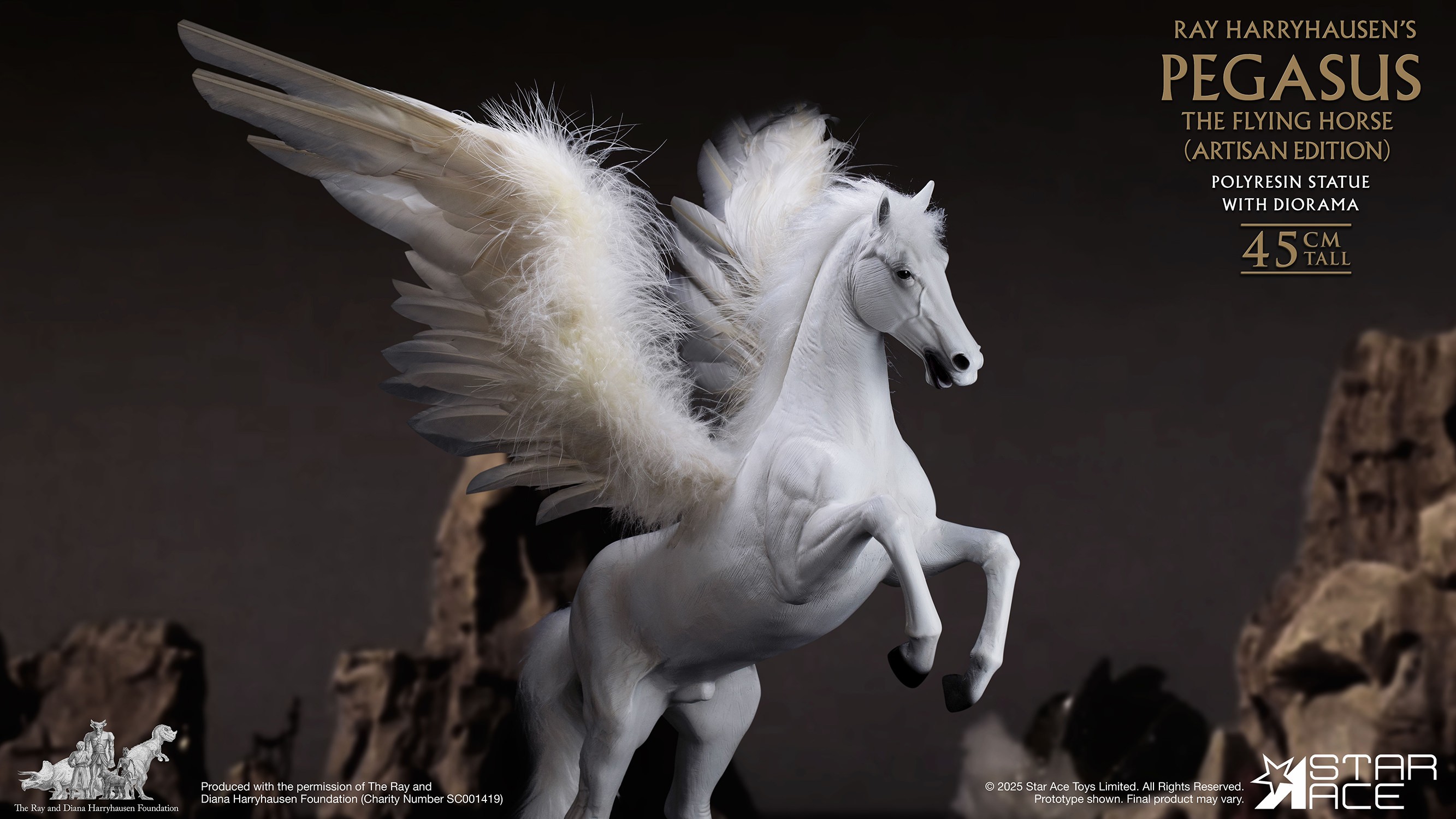 Ray Harryhausen Pegasus the Flying Horse 3.0 (Artisan Edition) Statues  (Prototype Shown) View 6