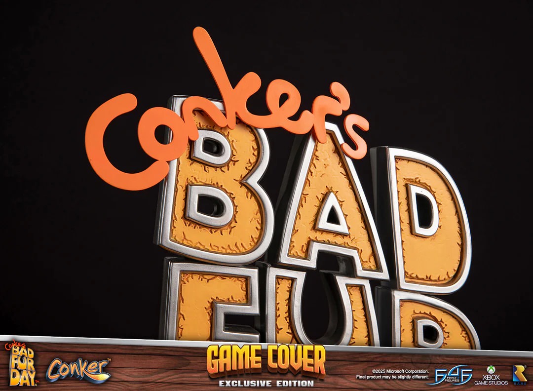 Rare Conker's Bad Fur Day Game Cover (Exclusive Edition) Statues  (Prototype Shown) View 18