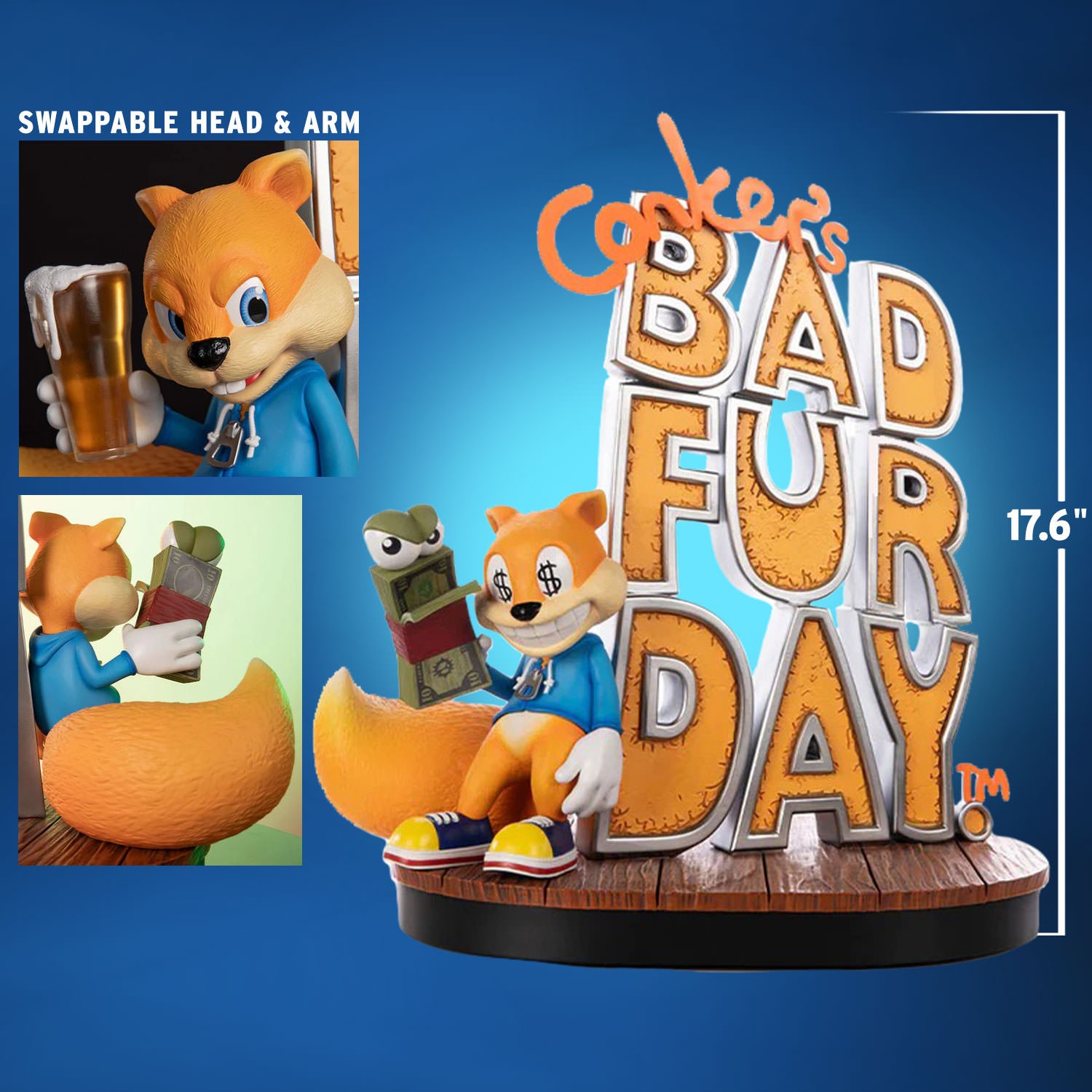 Conker's Bad Fur Day #0 Vinyl Figure Statue N64 King Conker