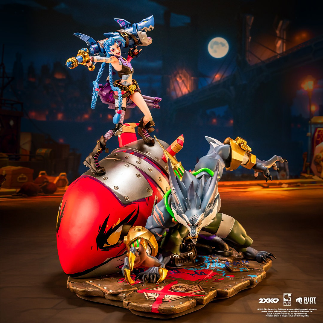 League of Legends 2XKO: Jinx & Warwick 1:10 Scale Statue  (Prototype Shown) View 1