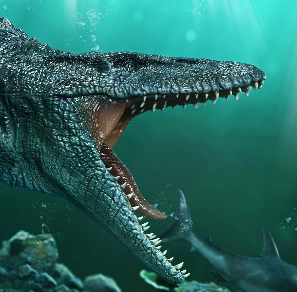 Jurassic Park Mosasaurus "Lagoon" Statues  (Prototype Shown) View 5