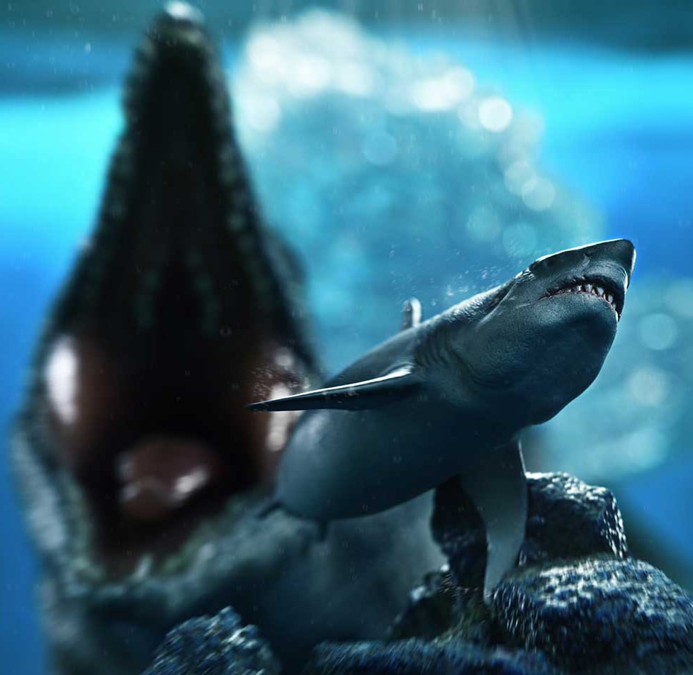 Jurassic Park Mosasaurus "Lagoon" (Bonus Version) Statues  (Prototype Shown) View 5