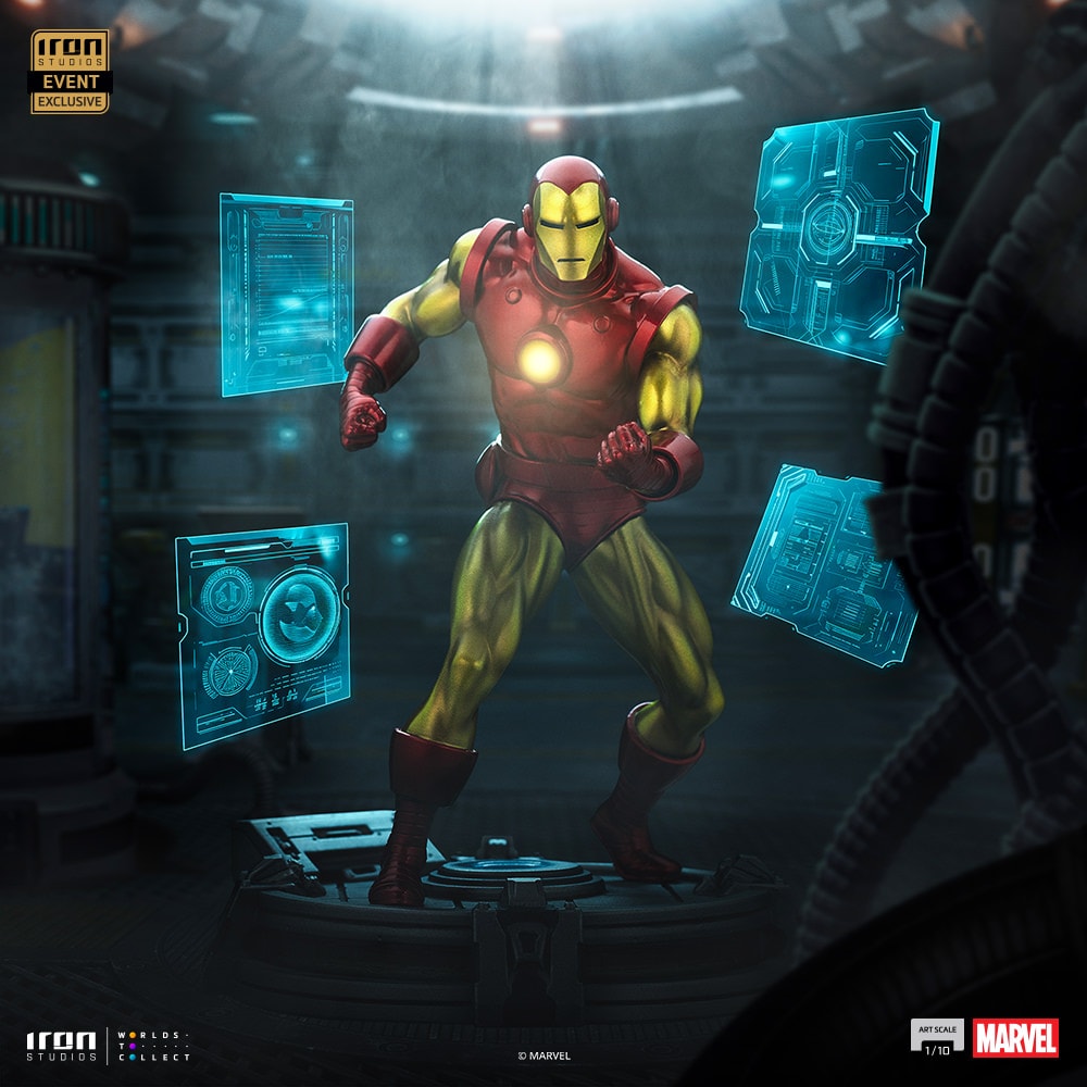 Marvel Iron Man (Metallic Comics) 1:10 Scale Statue  Exclusive Edition (Prototype Shown) View 1
