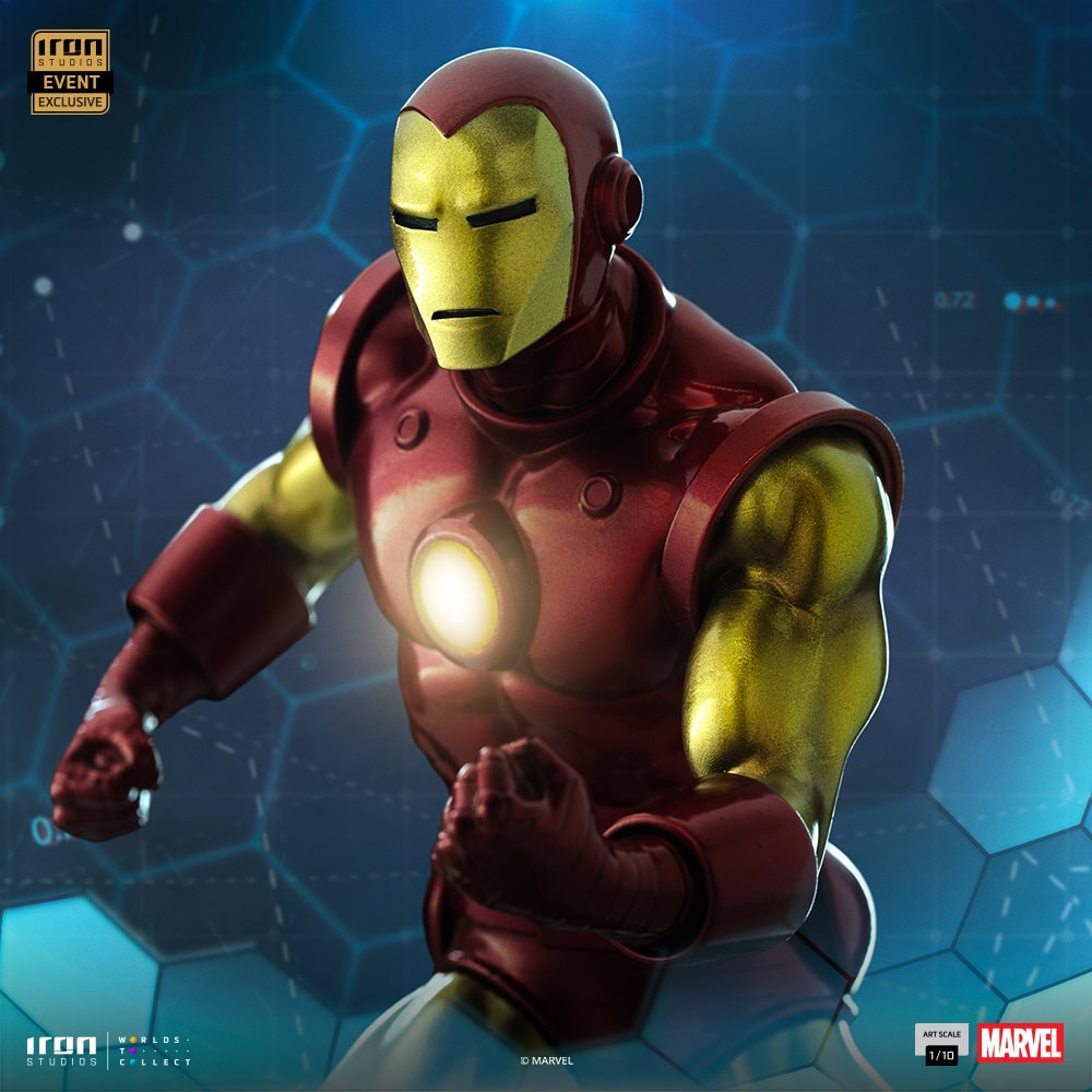 Marvel Iron Man (Metallic Comics) 1:10 Scale Statue  Exclusive Edition (Prototype Shown) View 3