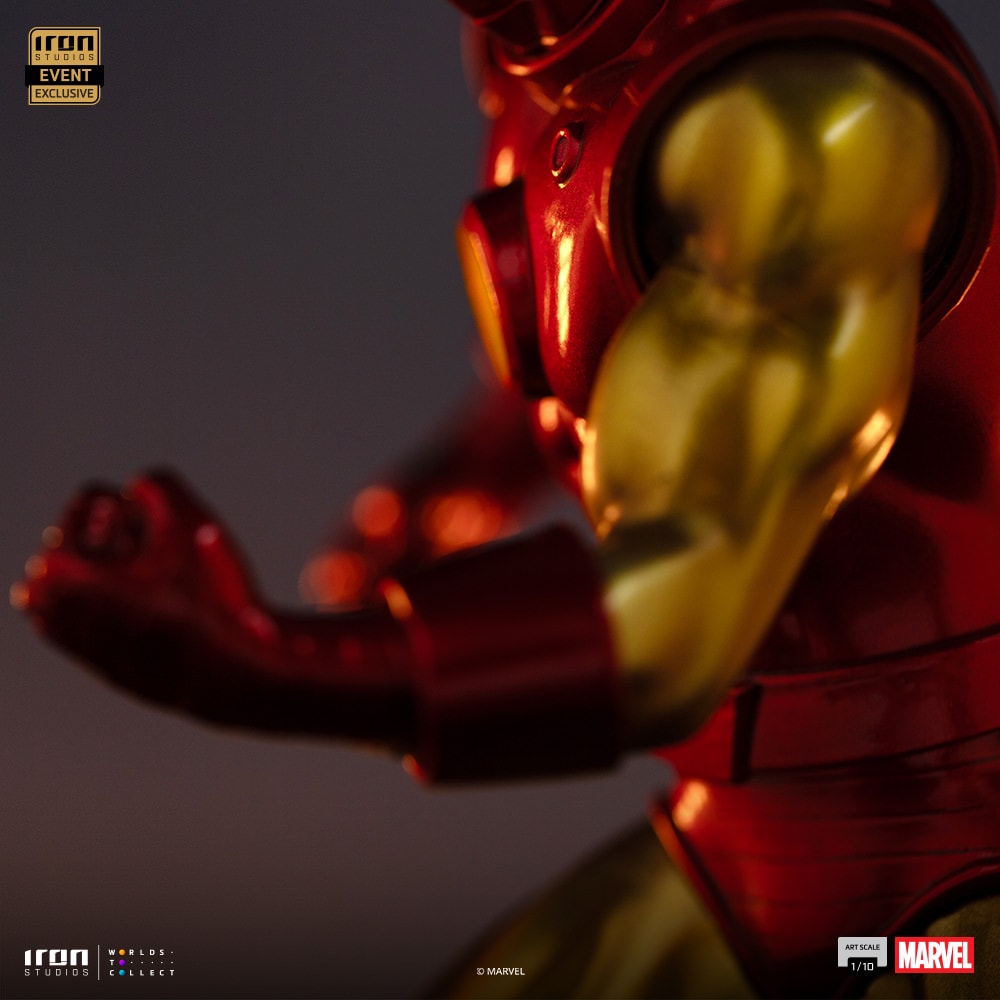 Marvel Iron Man (Metallic Comics) 1:10 Scale Statue  Exclusive Edition (Prototype Shown) View 4