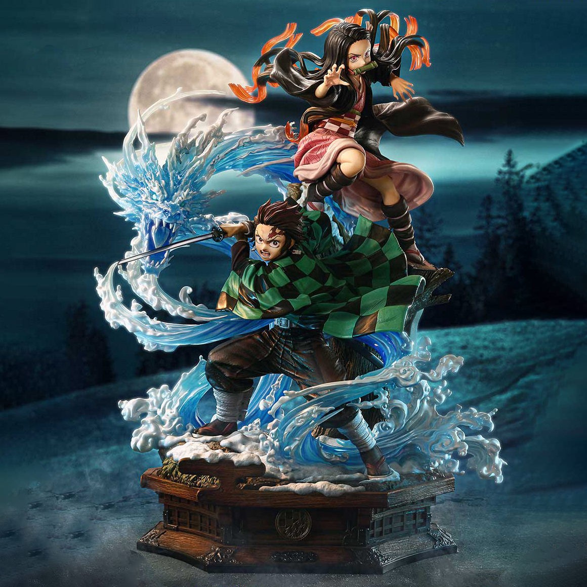 Demon Slayer Kamado Tanjiro & Kamado Nezuko (Ultimate Bonus Version) Statues  (Prototype Shown) View 5