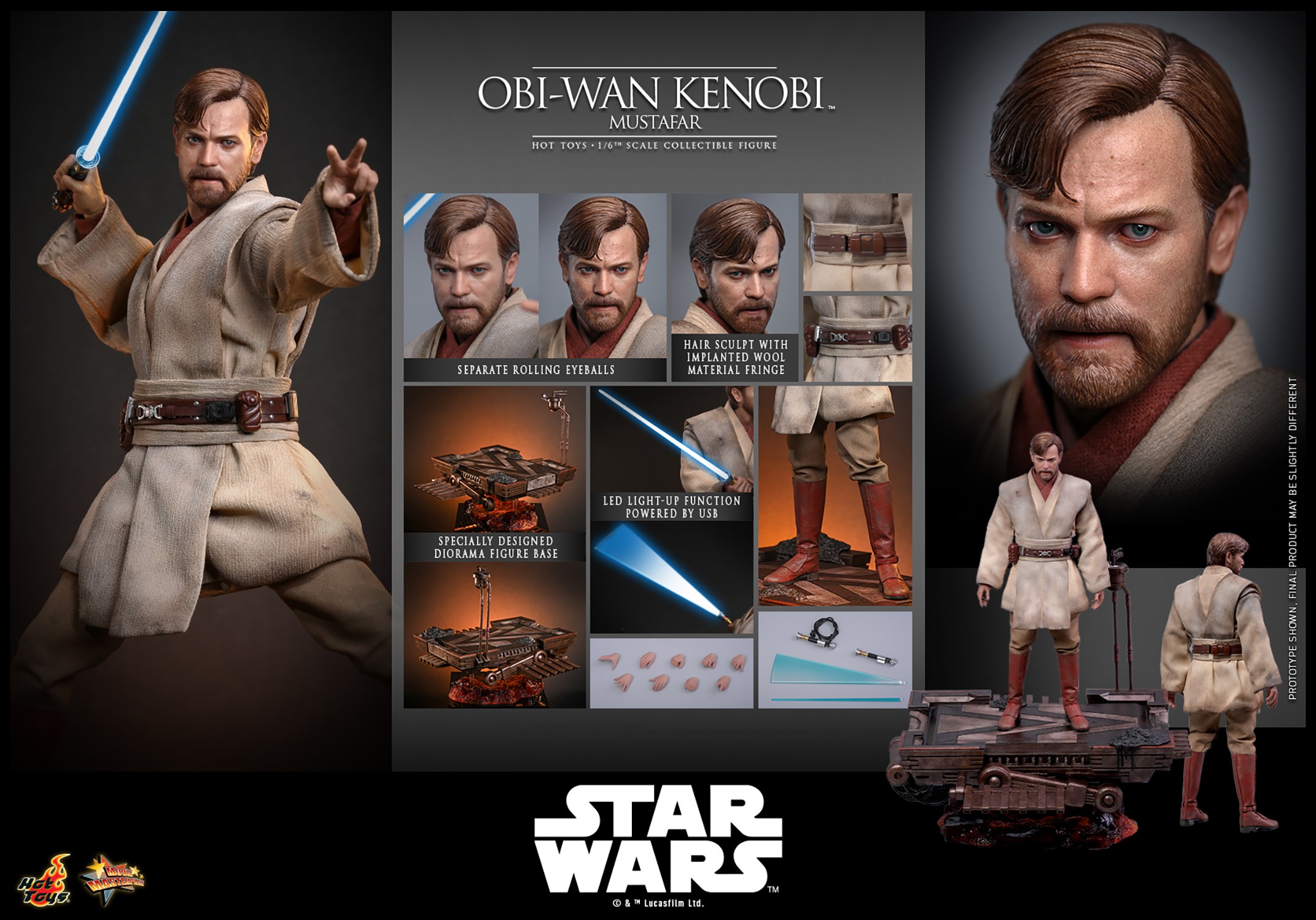 Obi-Wan Kenobi™ (Mustafar) Sixth Scale Figure by Hot Toys