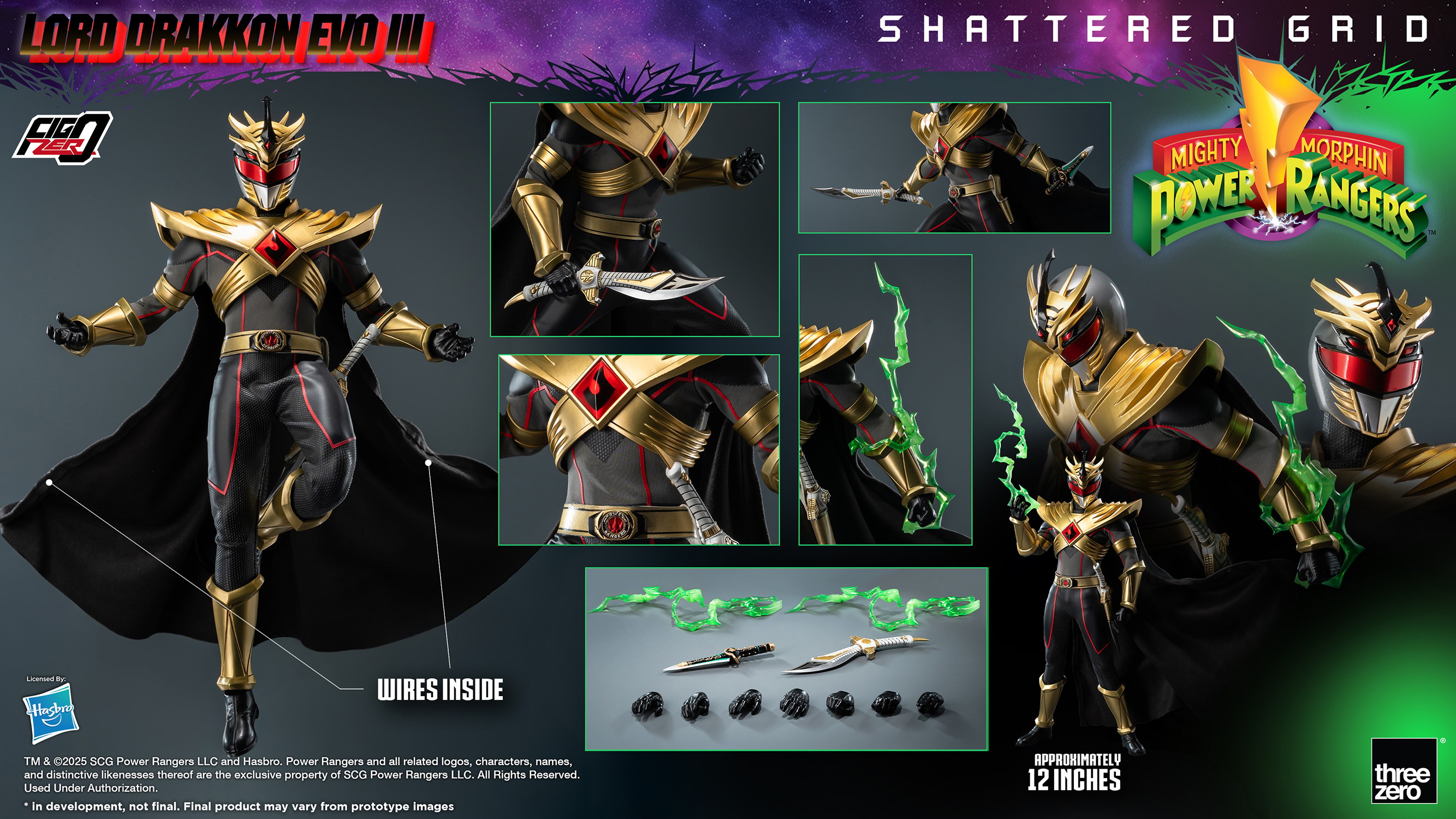 Mighty Morphin Power Rangers Lord Drakkon Evo III Sixth Scale Figure  (Prototype Shown) View 15