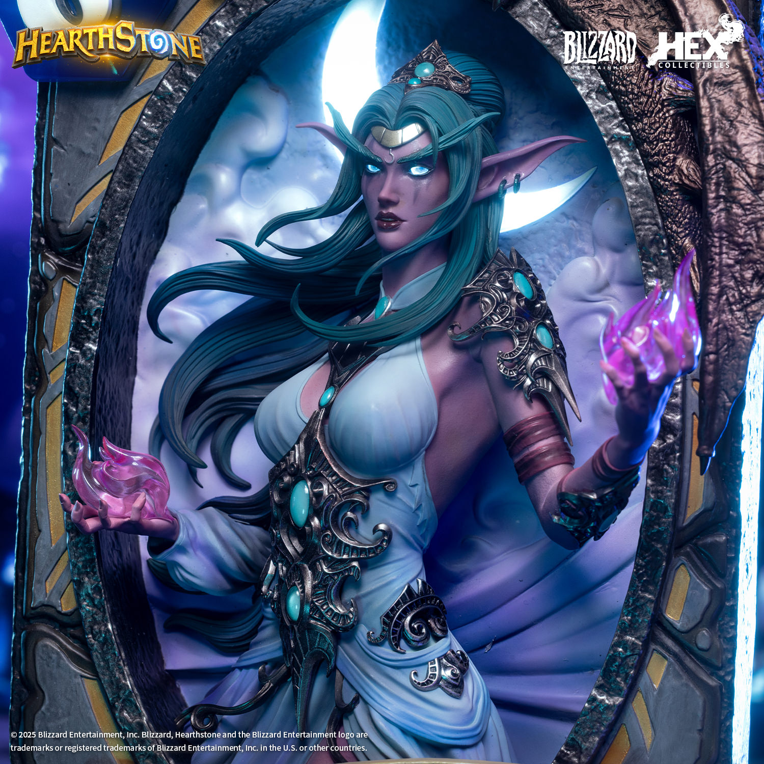 thha__ オブジェ ザー トリ Tyrande Whisperwind 3D Art Frame Statue by HEX Collectibles