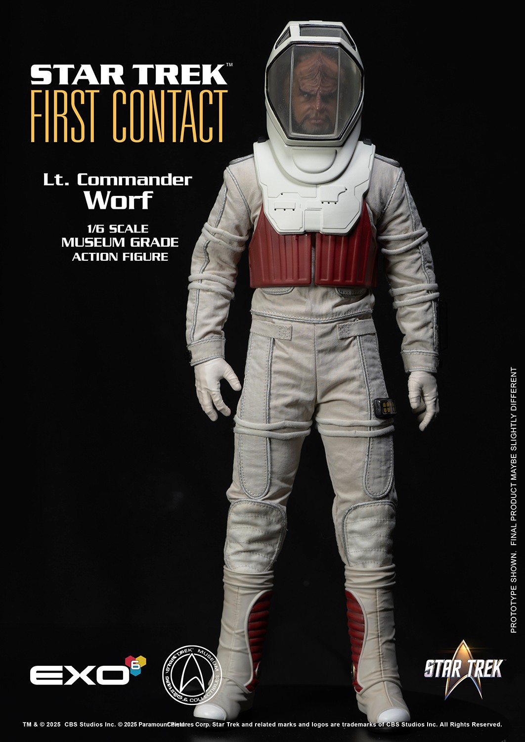 Star Trek Lt. Commander Worf in EVA Suit Sixth Scale Figure  (Prototype Shown) View 9