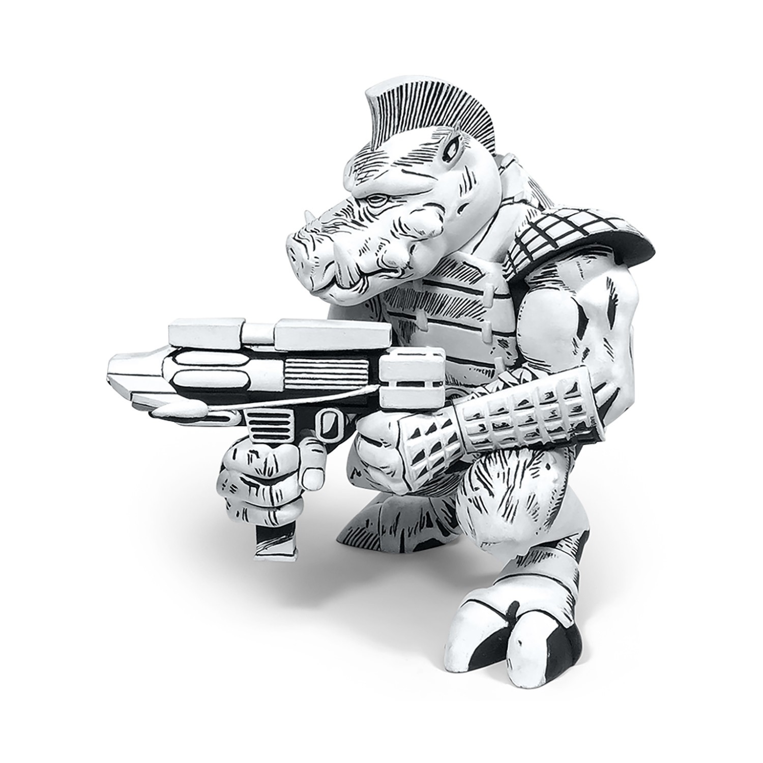 Teenage Mutant Ninja Turtles Bebop & Rocksteady (Black & White Edition) Vinyl Collectible  (Prototype Shown) View 4