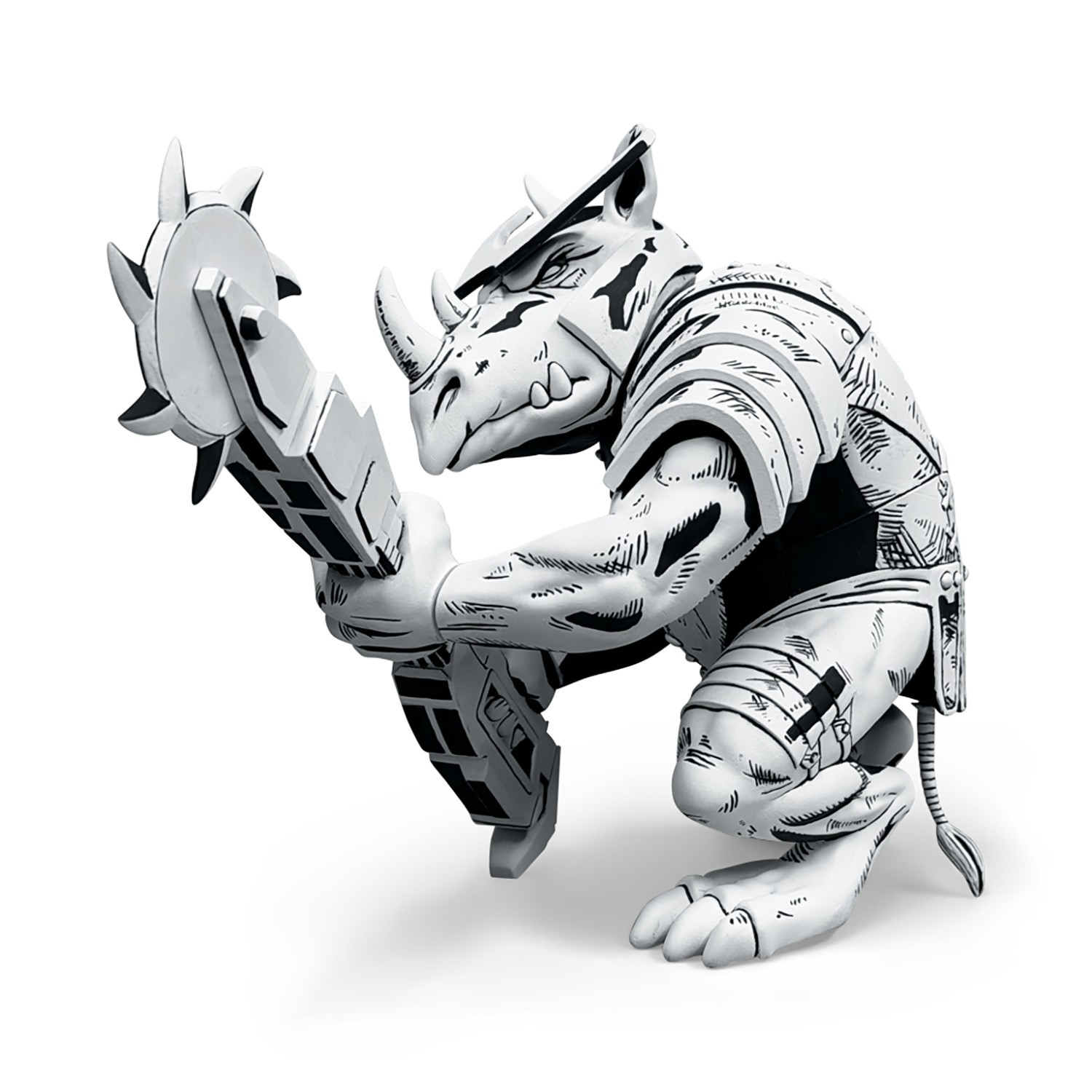 Teenage Mutant Ninja Turtles Bebop & Rocksteady (Black & White Edition) Vinyl Collectible  (Prototype Shown) View 5