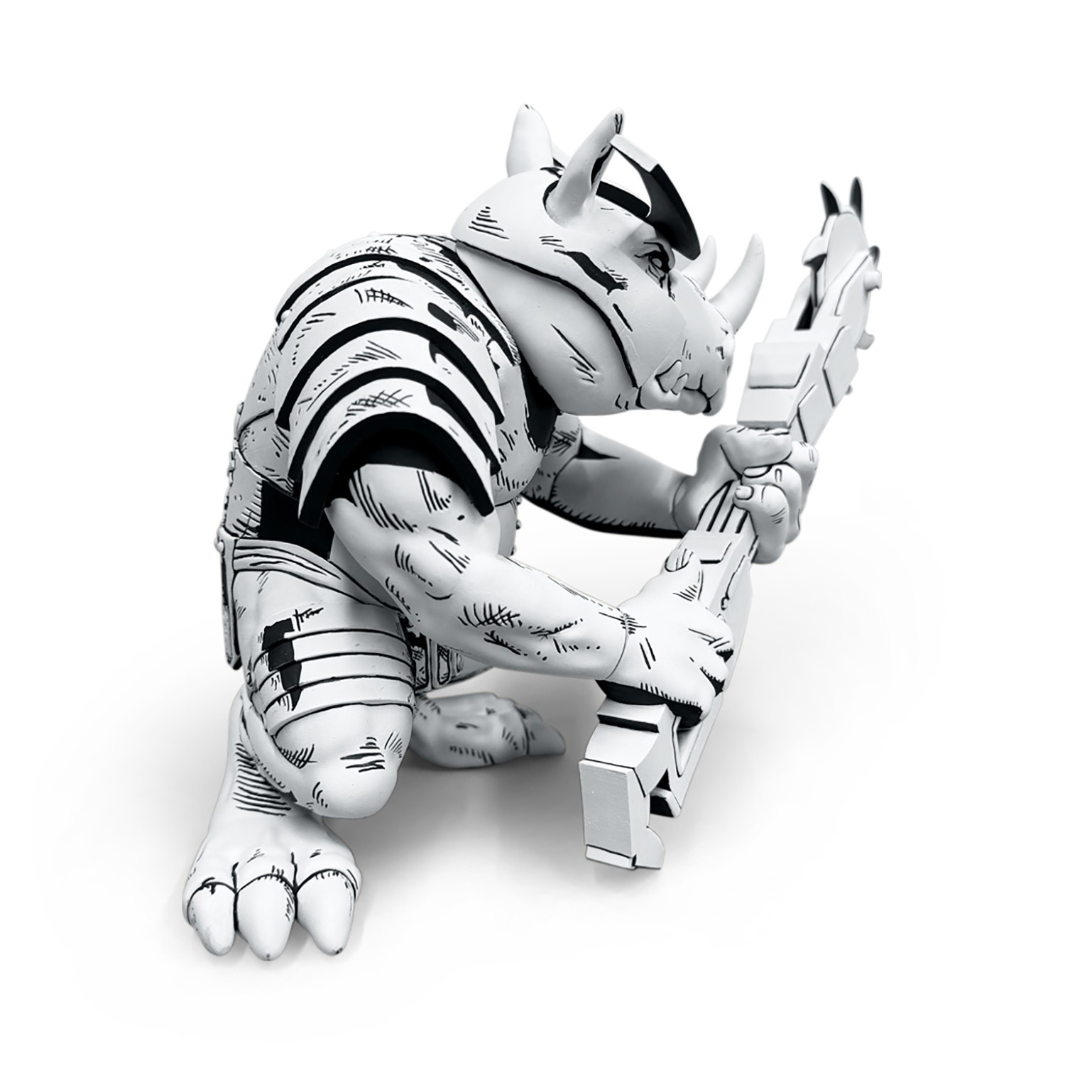Teenage Mutant Ninja Turtles Bebop & Rocksteady (Black & White Edition) Vinyl Collectible  (Prototype Shown) View 10