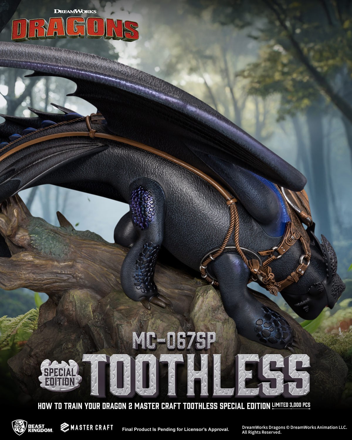 How to Train Your Dragon Toothless (Special Edition) Statues  (Prototype Shown) View 8