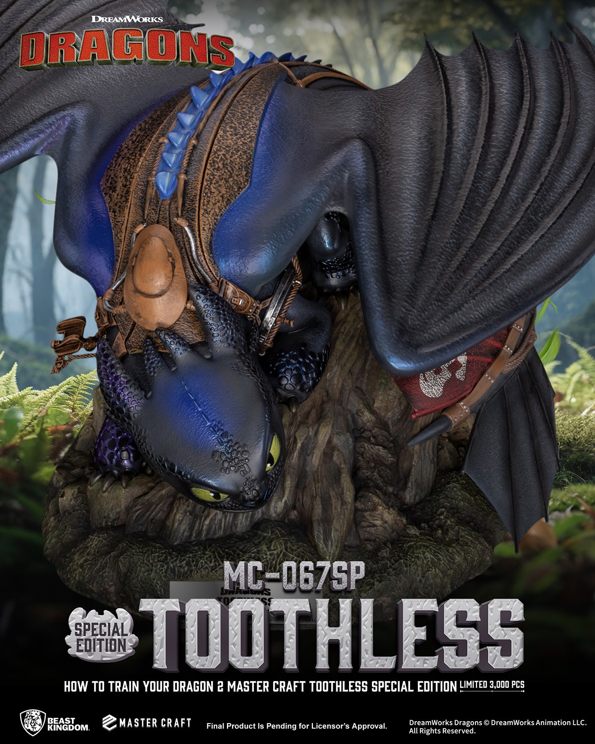 How to Train Your Dragon Toothless (Special Edition) Statues  (Prototype Shown) View 9