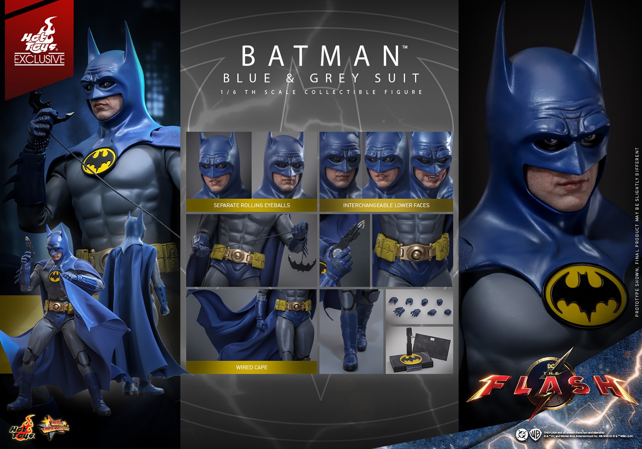 DC Comics Batman™ (Blue & Grey Suit) Sixth Scale Figure  (Prototype Shown) View 21