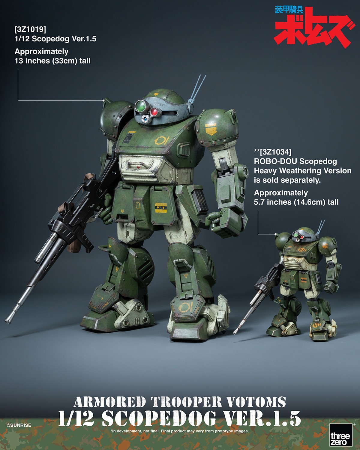 Armored Trooper VOTOMS Scopedog Ver.1.5 Action Figure  (Prototype Shown) View 12