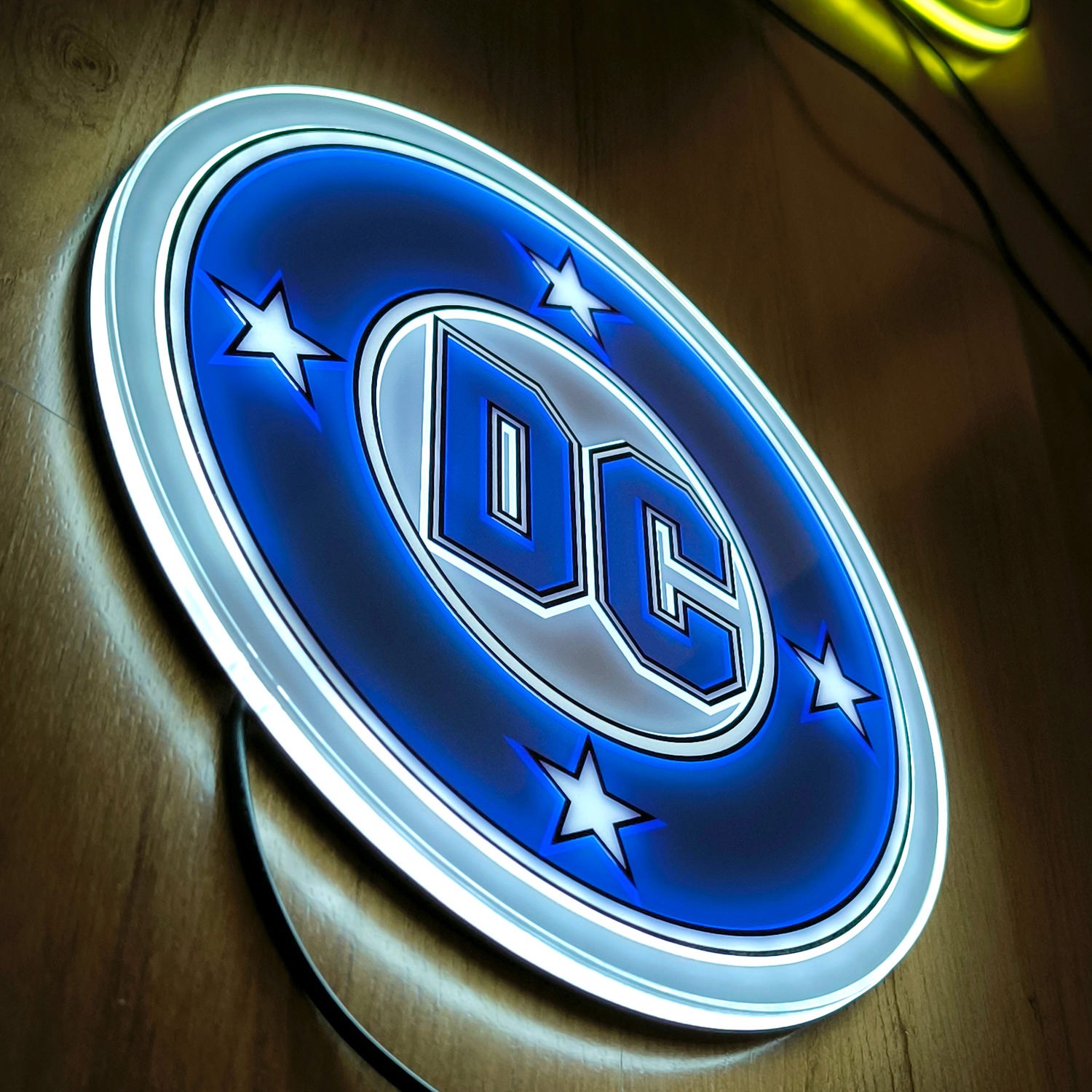 DC Comics Vintage DC LED Logo Light (Circular) Wall Light  (Prototype Shown) View 5