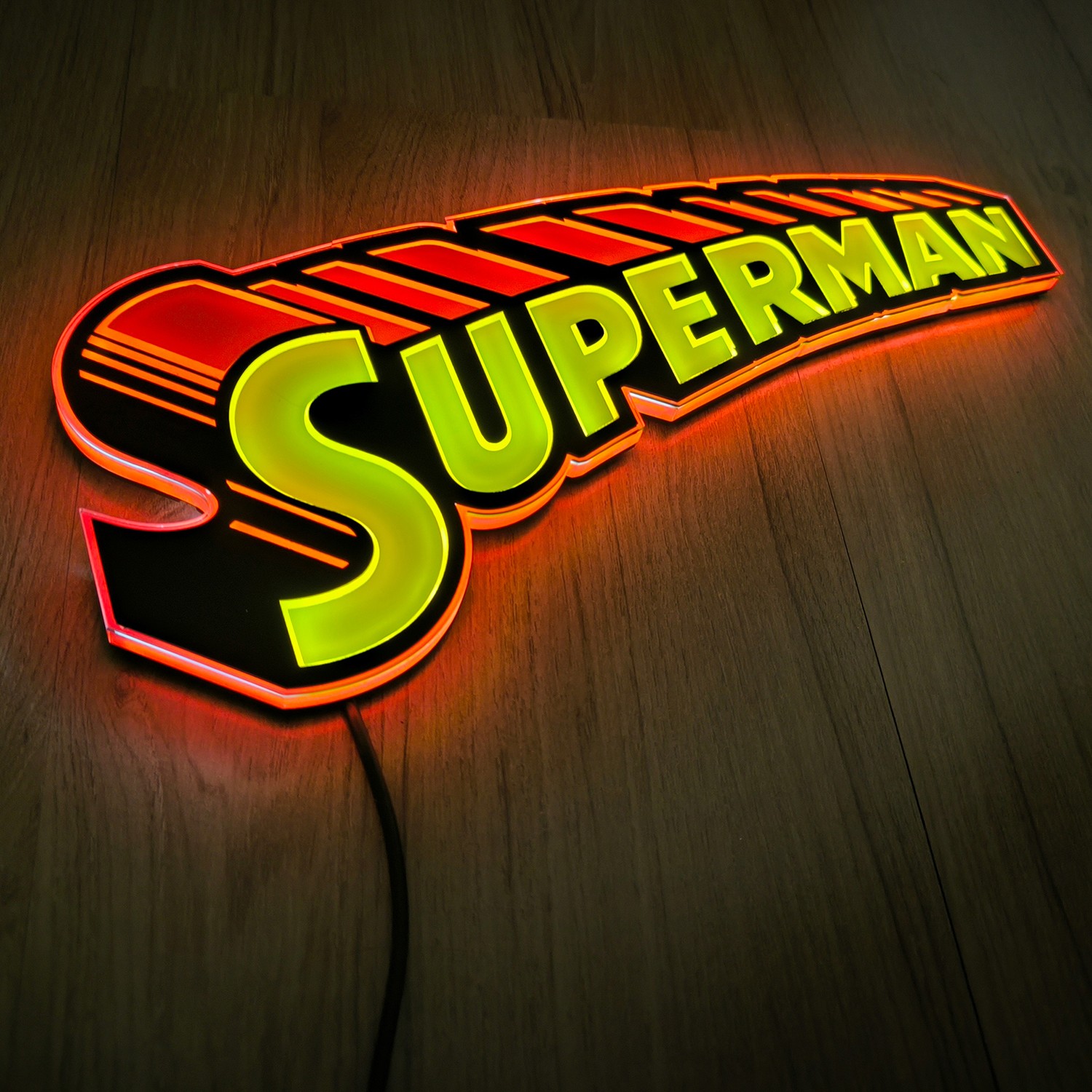 DC Comics Vintage Superman LED Logo Light (Small) Wall Light  (Prototype Shown) View 5